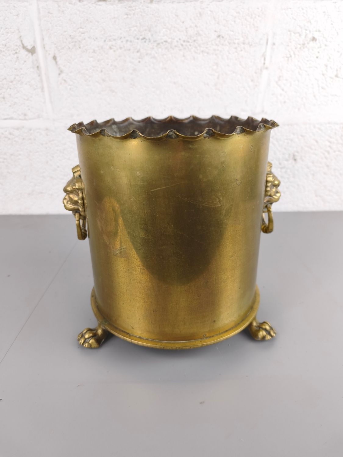 Large trench art flowerpot