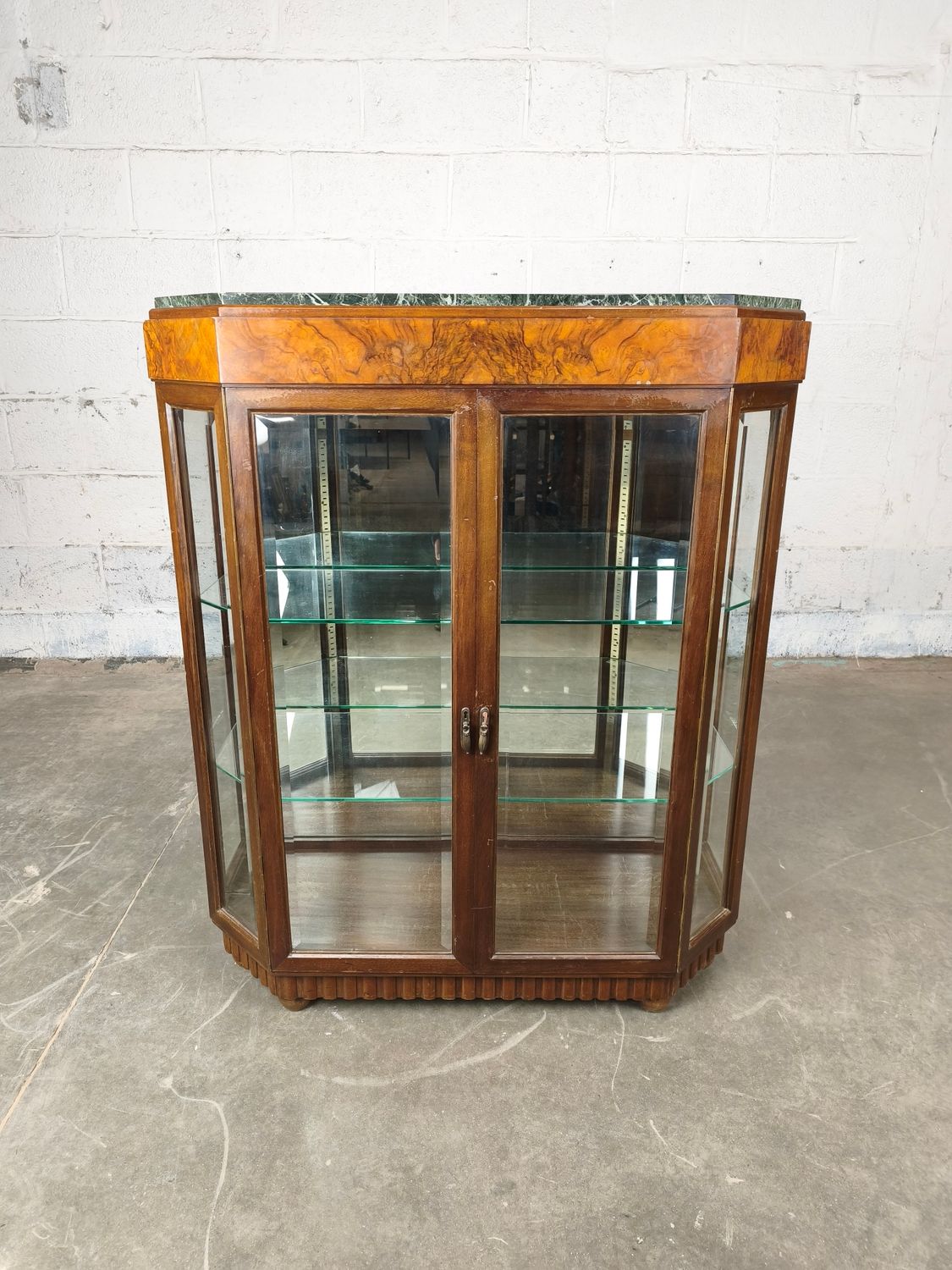 Antique art deco display cabinet
