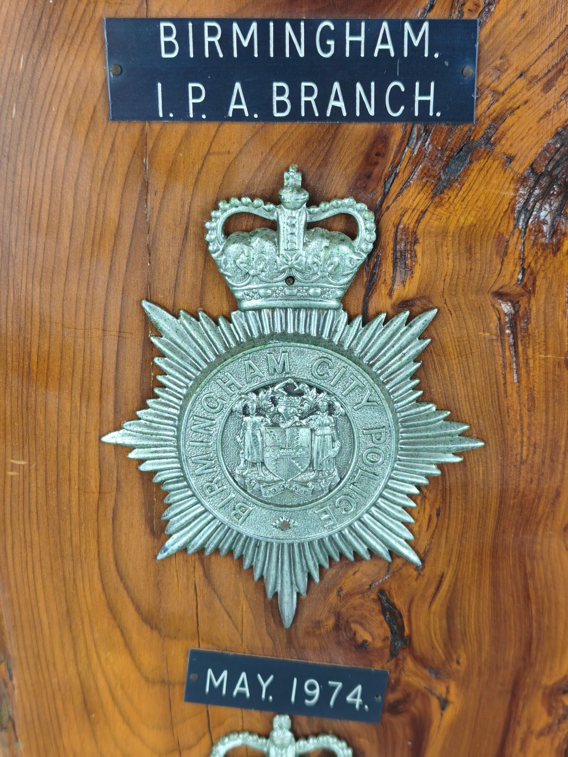 Two emblems from the British police