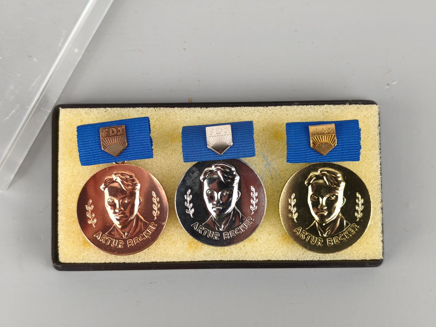 Set of East German Arthur Becker medals.
