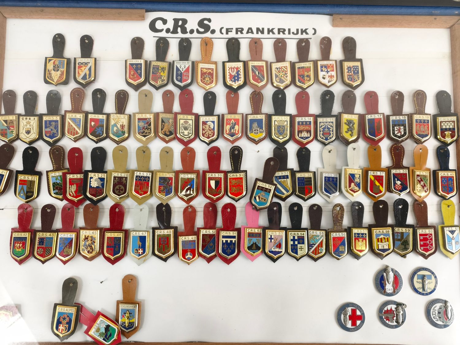 Complete set of French CRS badges