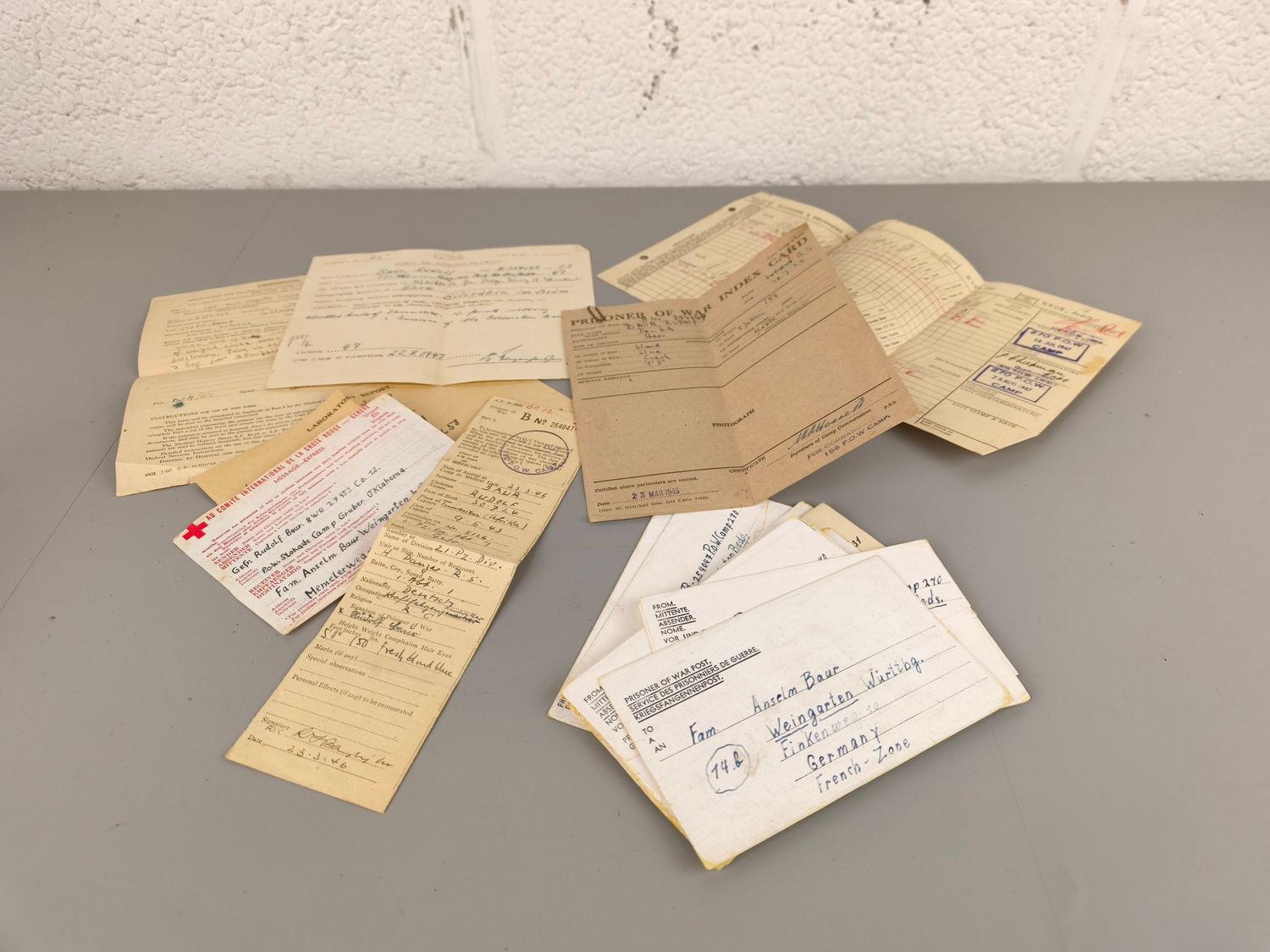 Letters and documents, German prisoner of war