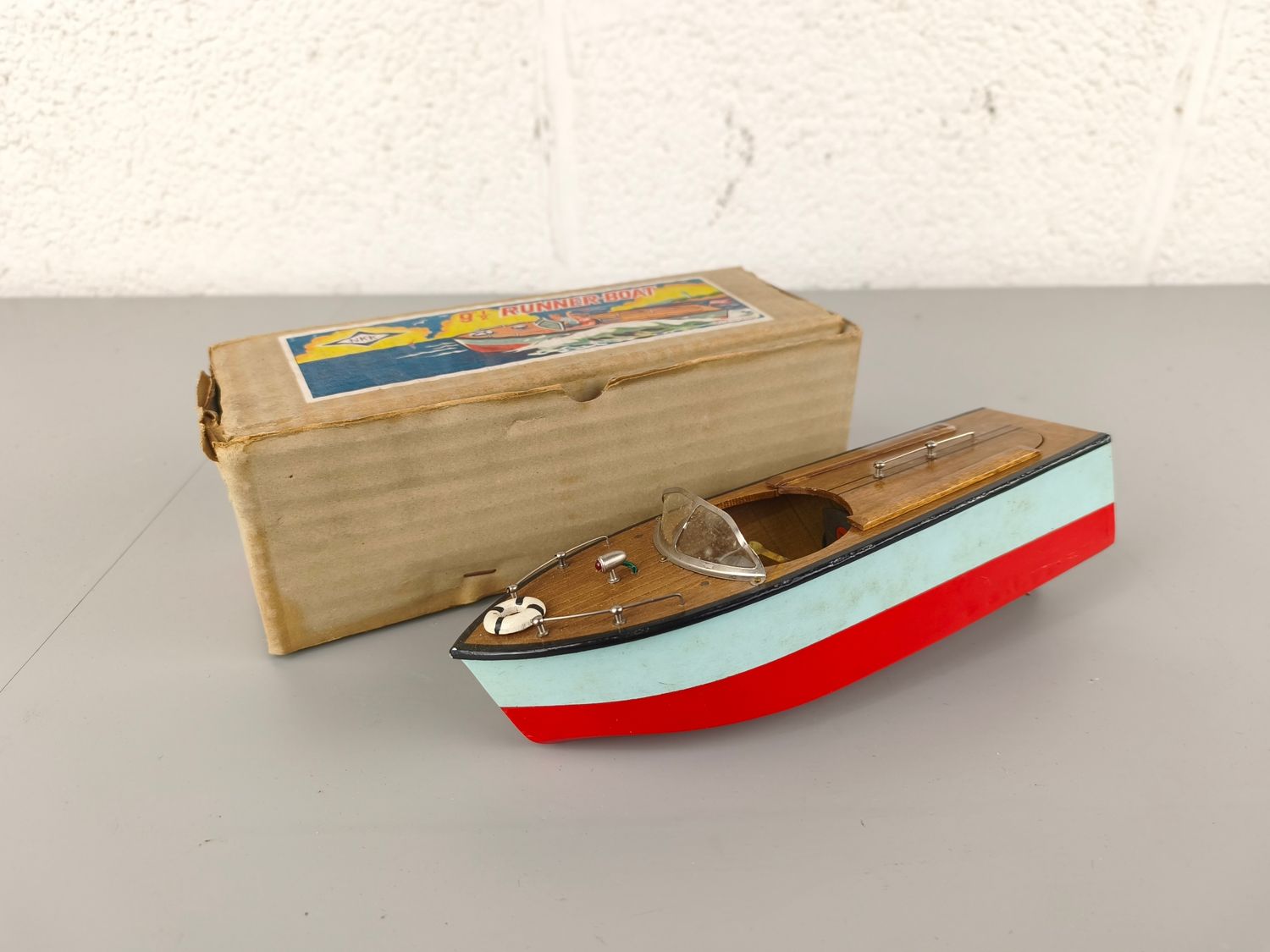 Wooden toy boat NKK Japan