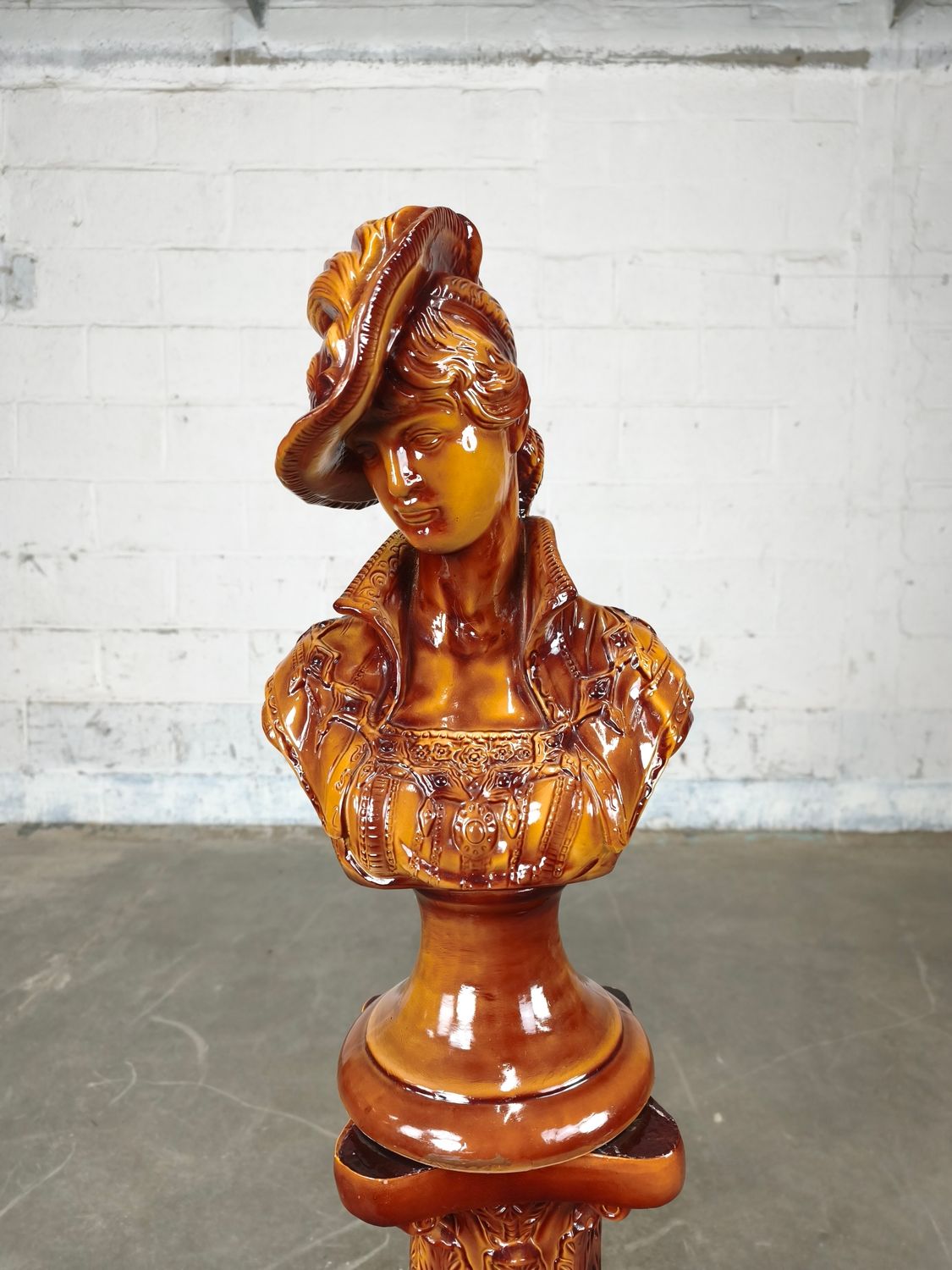 Porcelain bust on a base