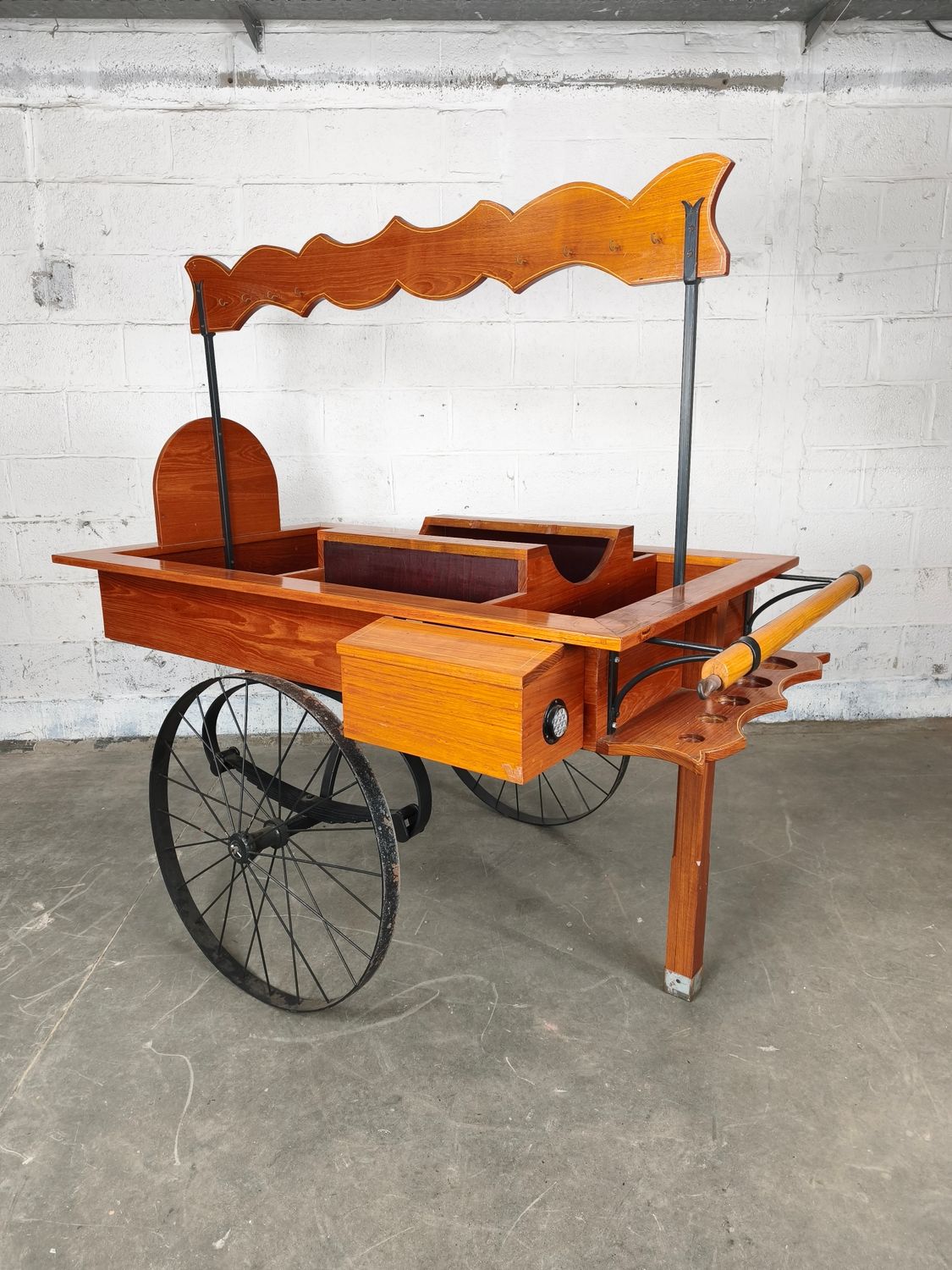 Large wooden herring cart / market cart