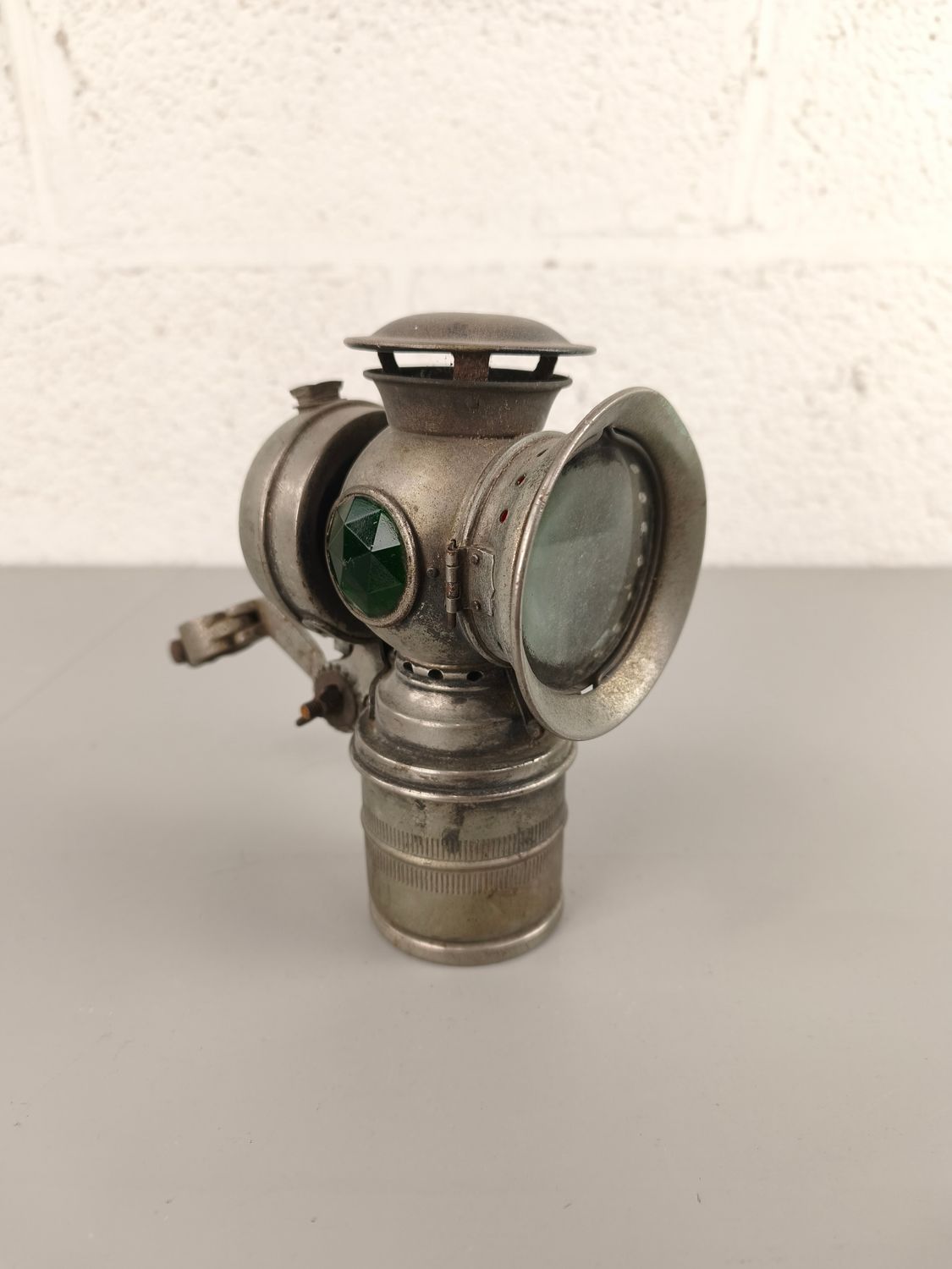Antique carbid bicycle light