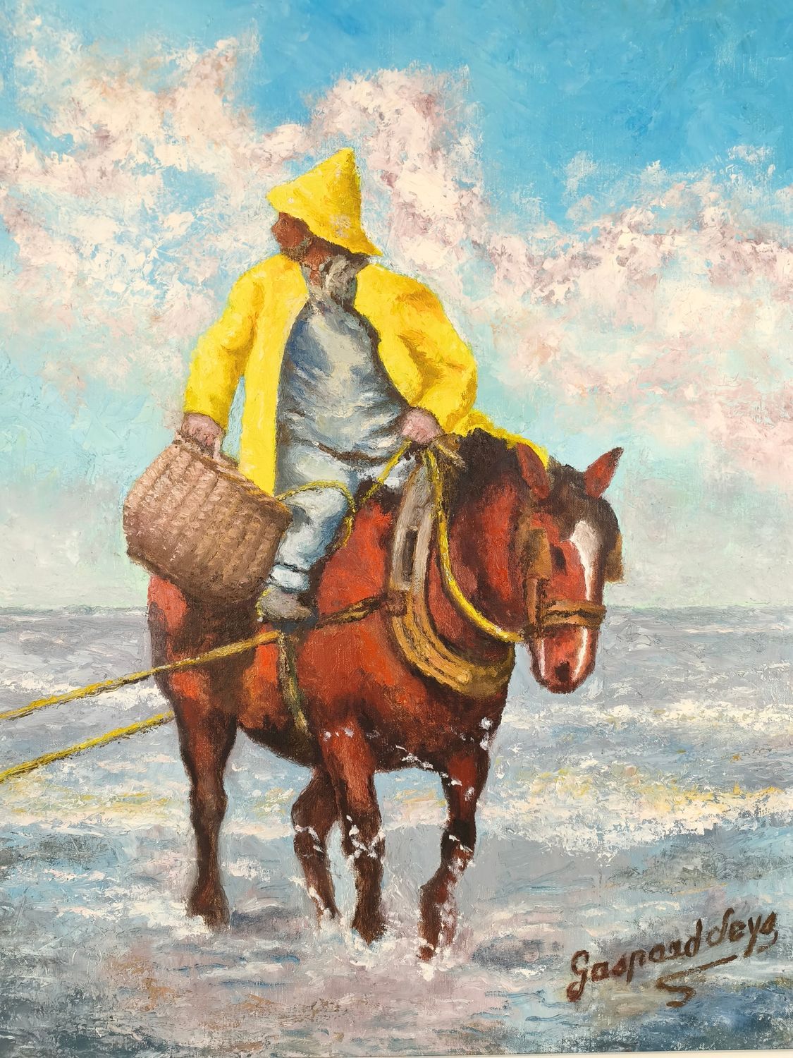 Gaspard Seys - shrimp fisherman on horseback