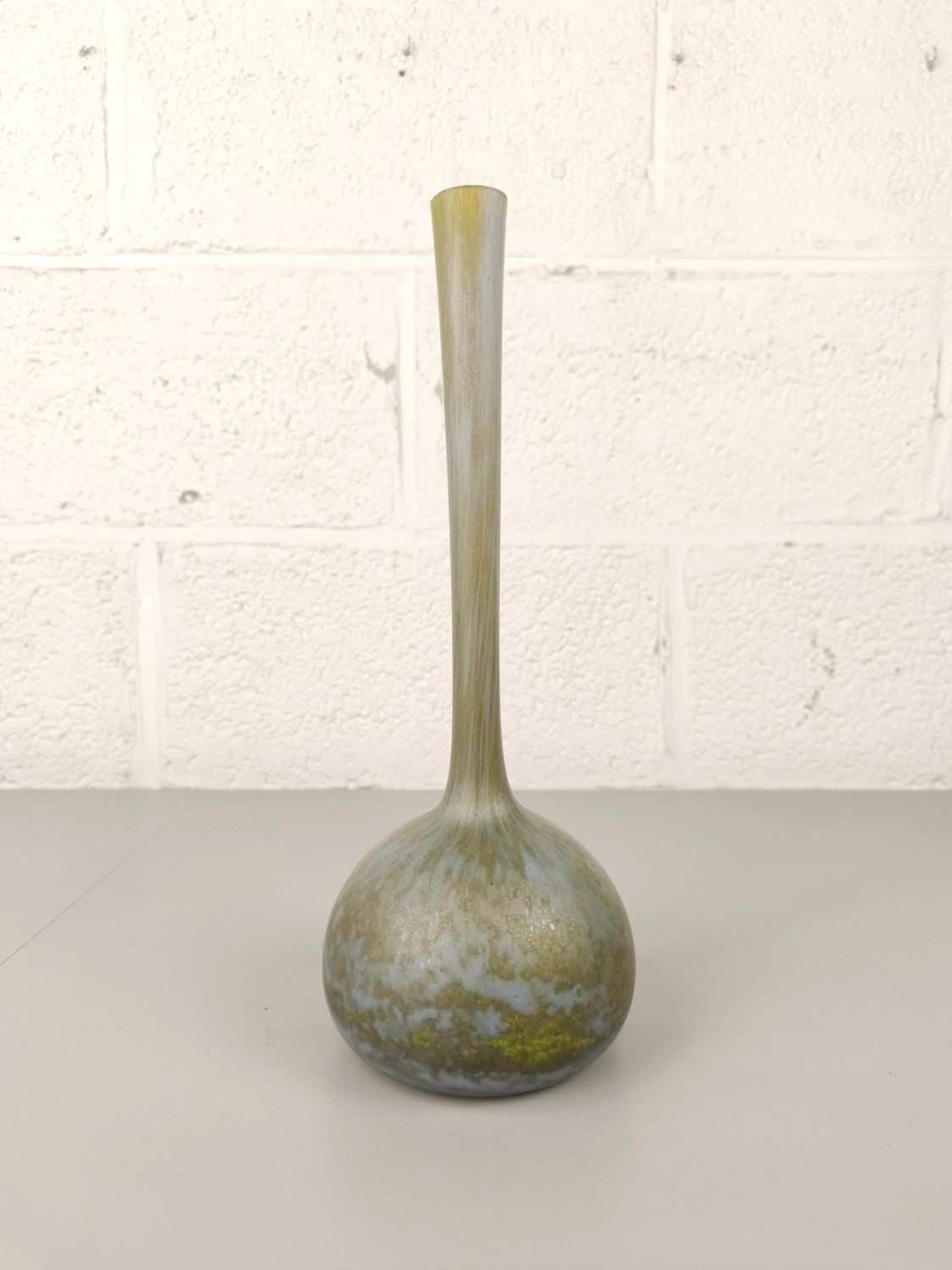 Antique glasspaste vase Delatte Nancy (attr.)