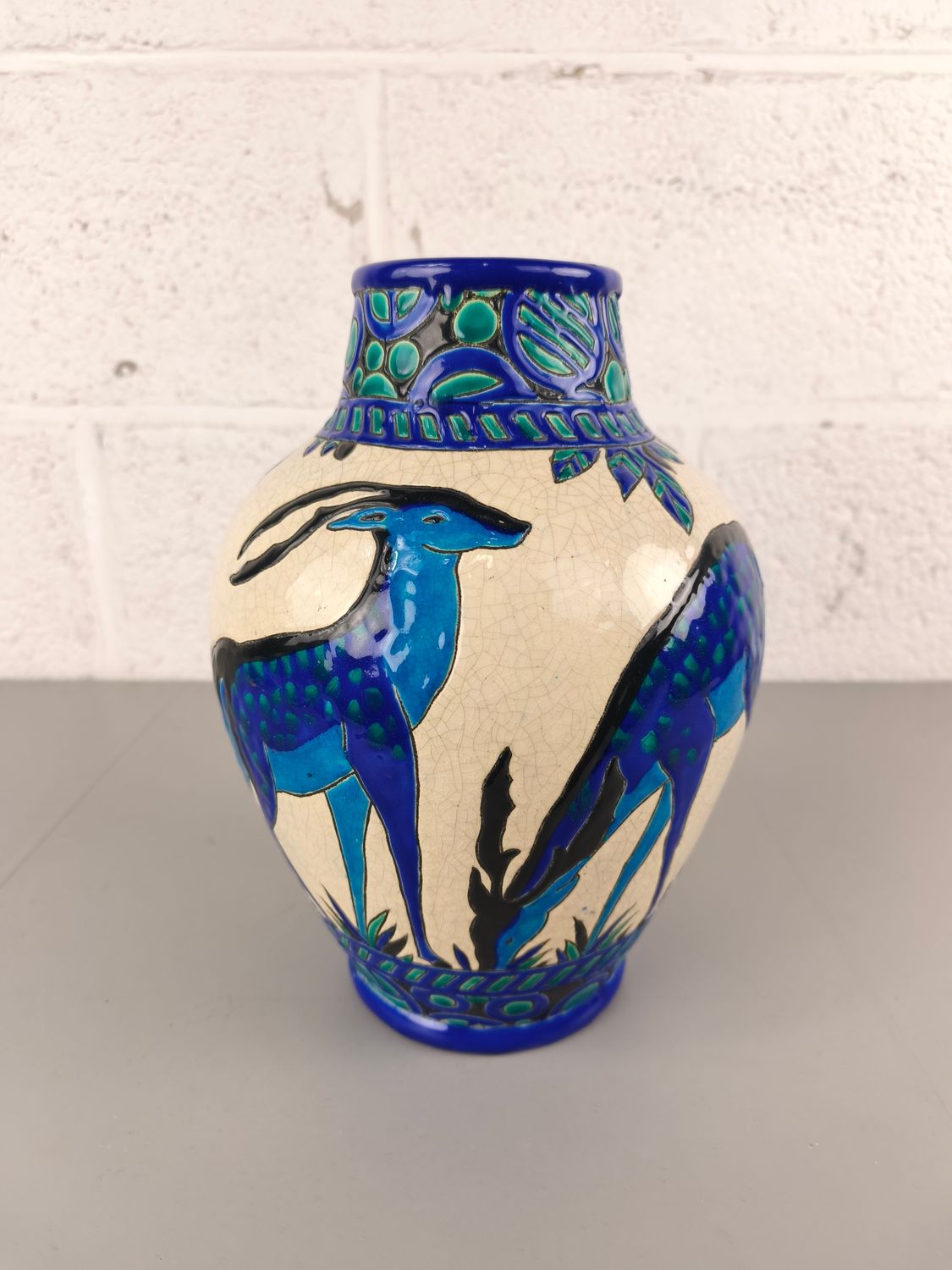 Art deco vase by Charles Catteau for Boch Keramis