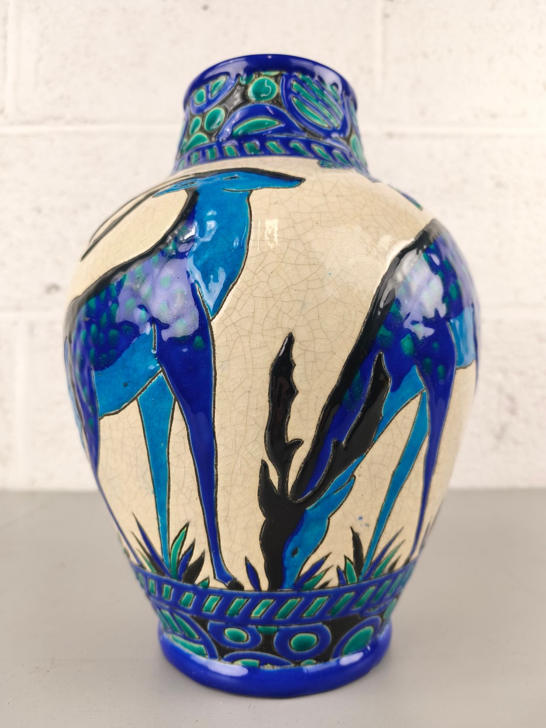 Art deco vase by Charles Catteau for Boch Keramis