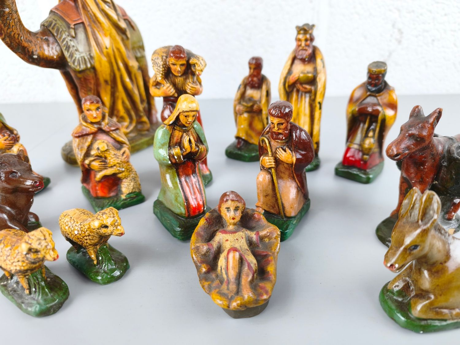 Old plaster nativity scene