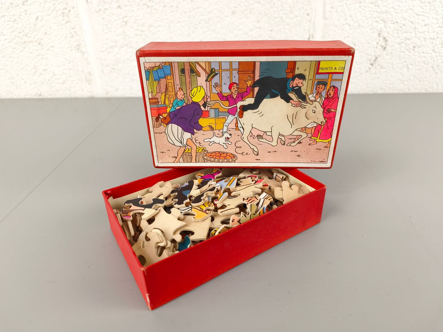 Old wooden Tintin puzzle