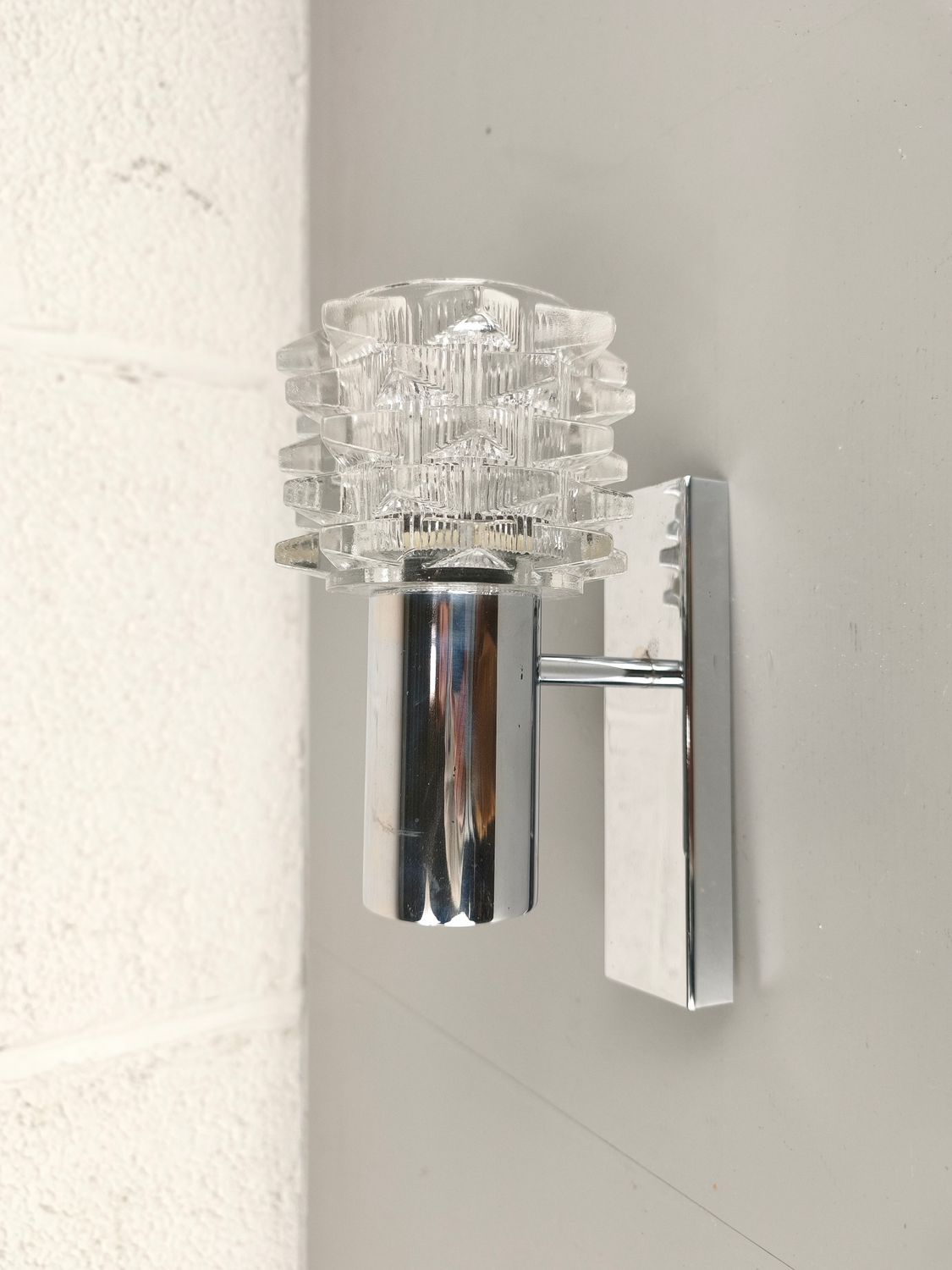 Vintage chrome wall light