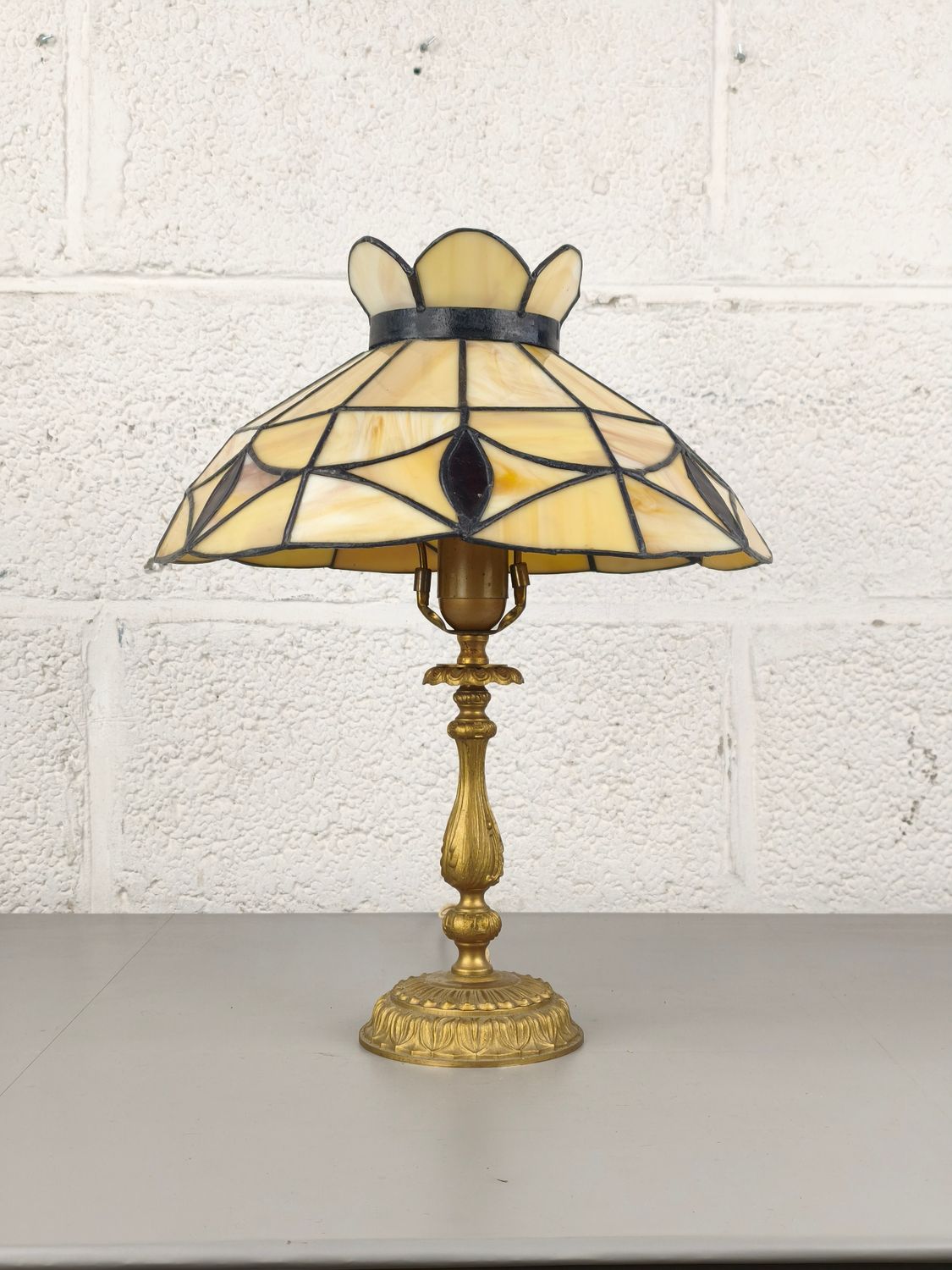 Beige Tiffany lamp
