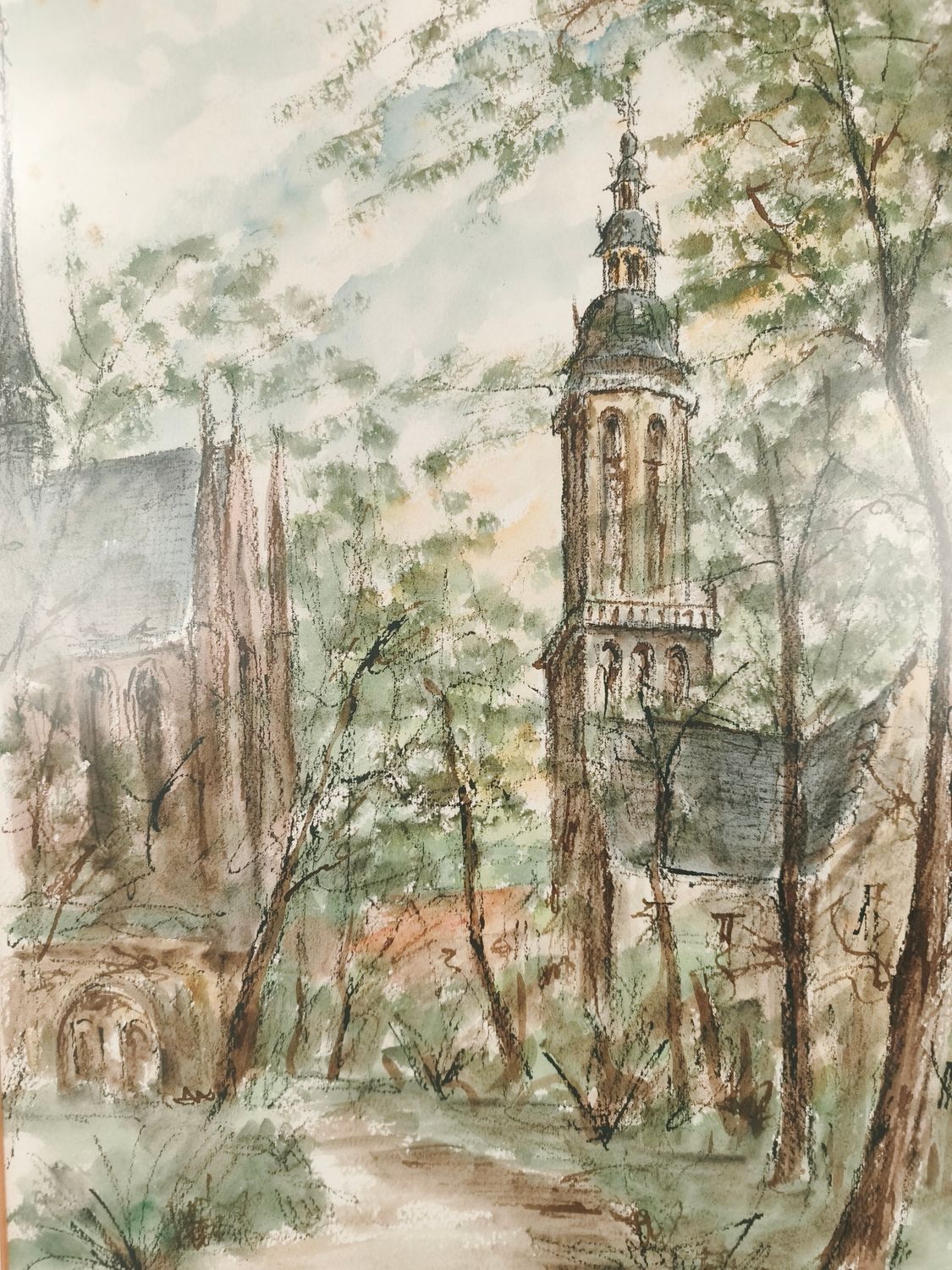 Georges Tahon - Watercolor - Newport center