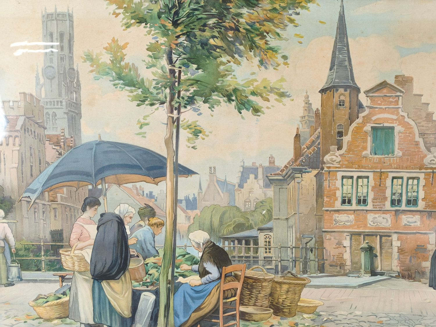 Flori Van Acker - chromo lithograph - Brugge