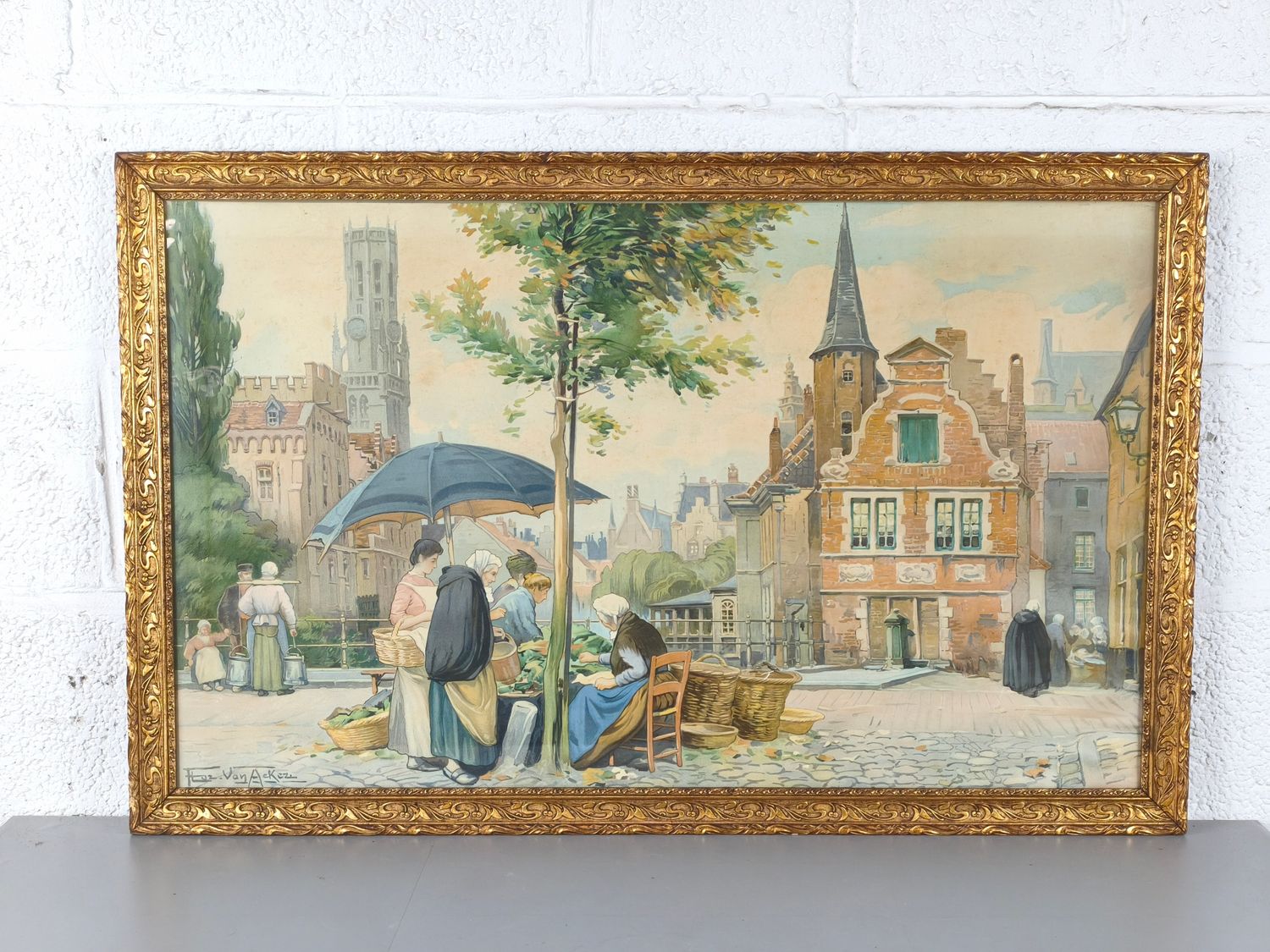 Flori Van Acker - chromo lithograph - Brugge