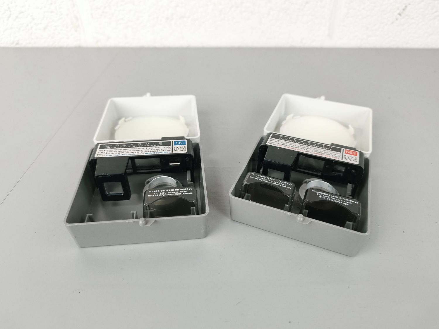 Polaroid portrait and close-up attachments