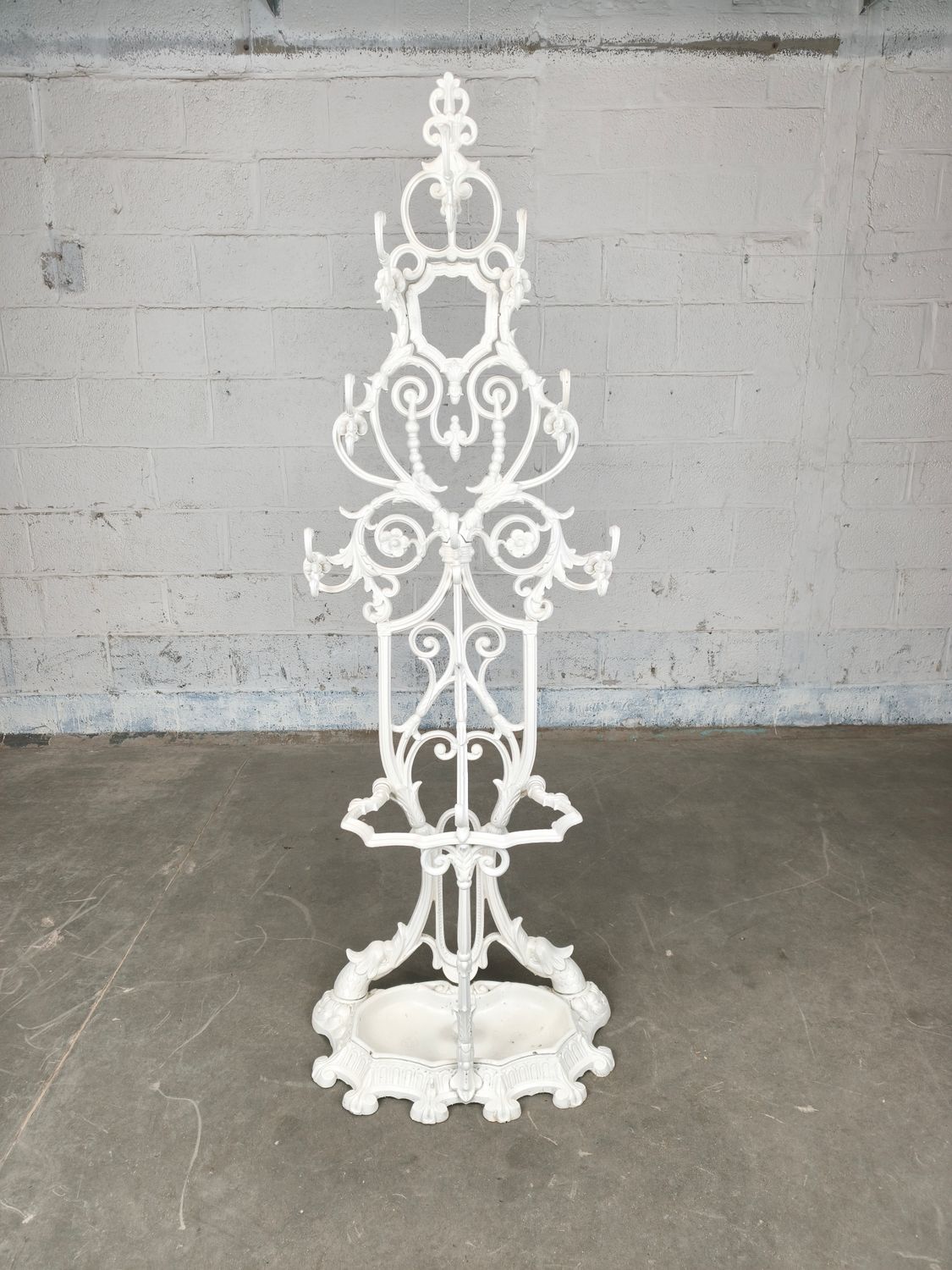 Antique wall coat rack