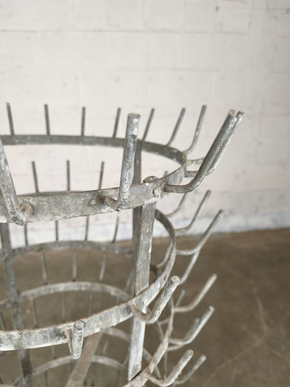 Large French winebottle drying rack