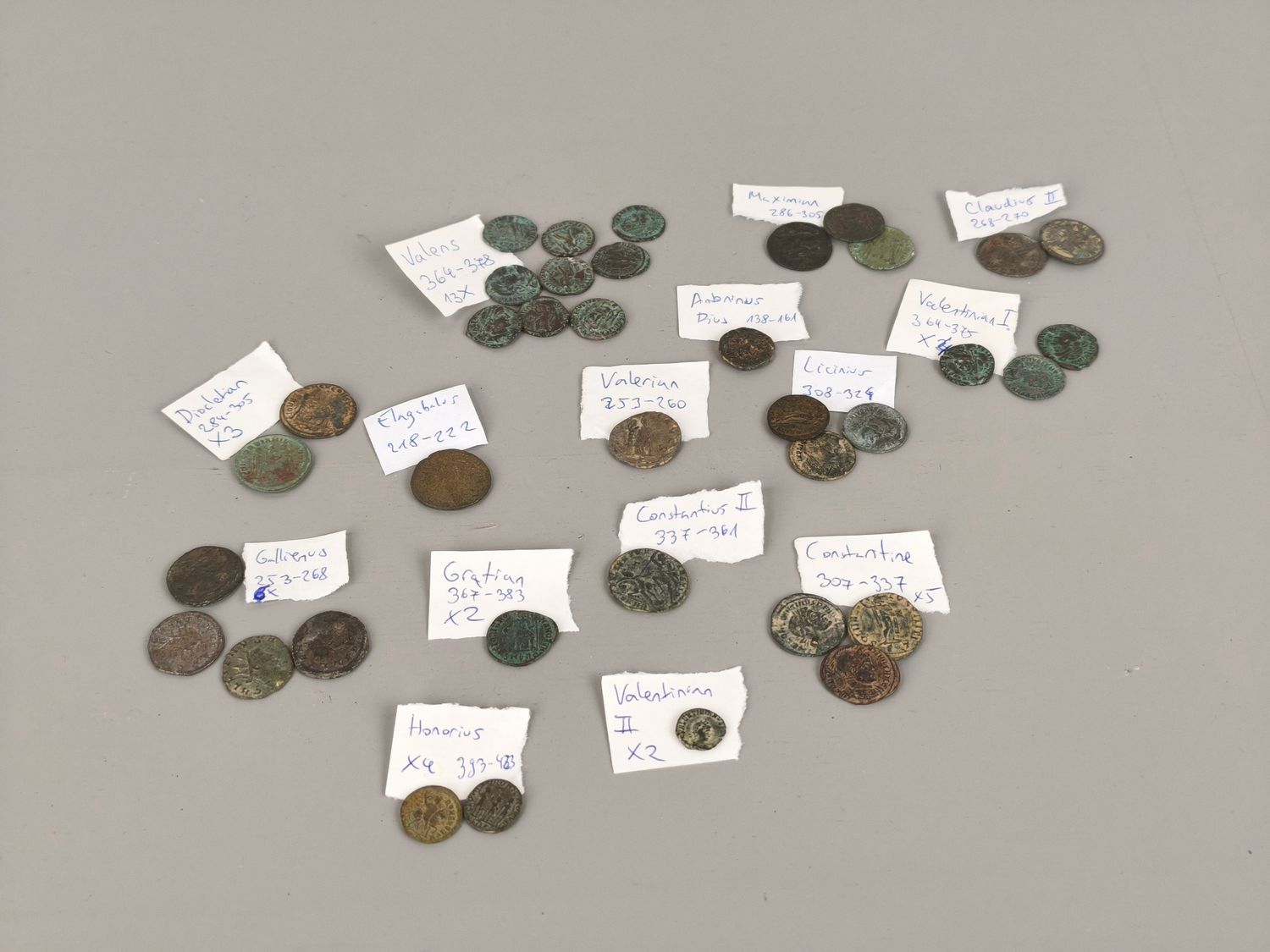 37 old Roman coins