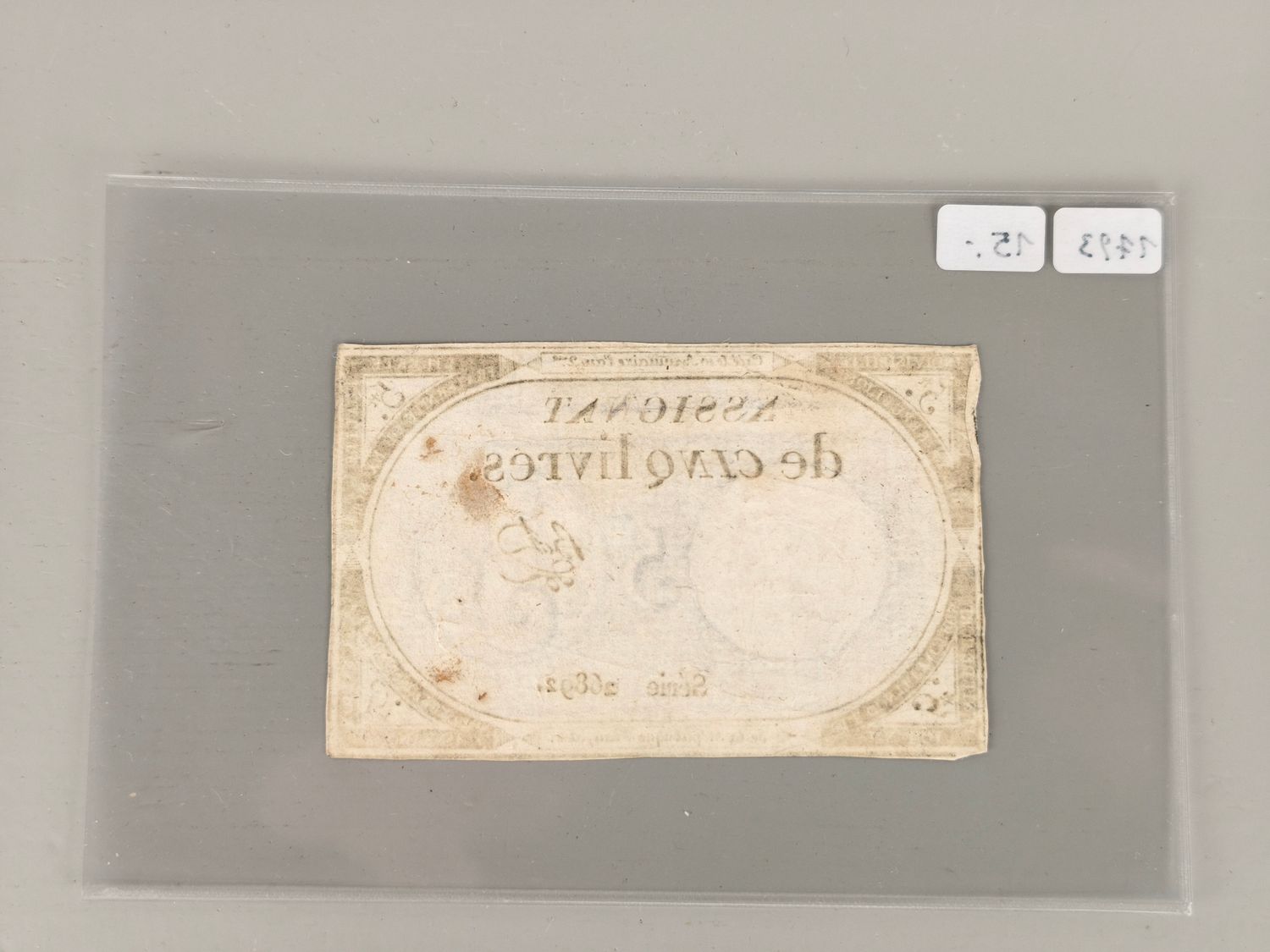 Banknote 5 livres France 1793