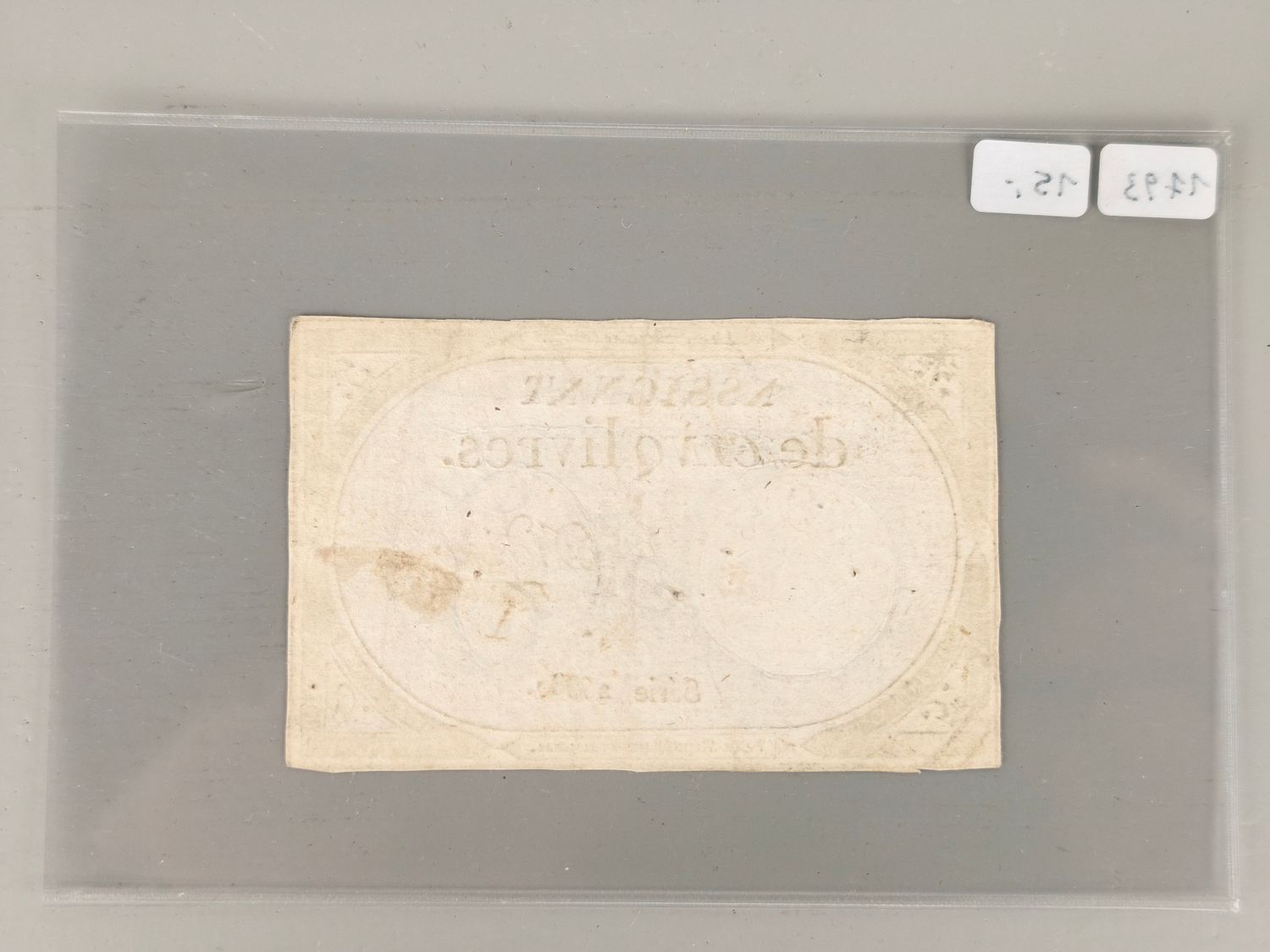 Banknote 5 livres France 1793
