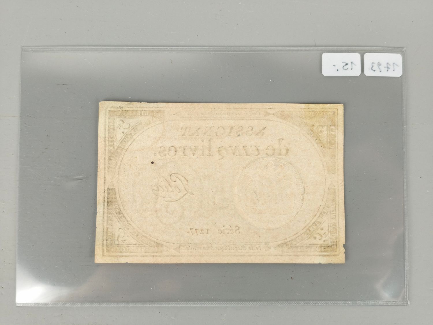 Banknote 5 livres France 1793