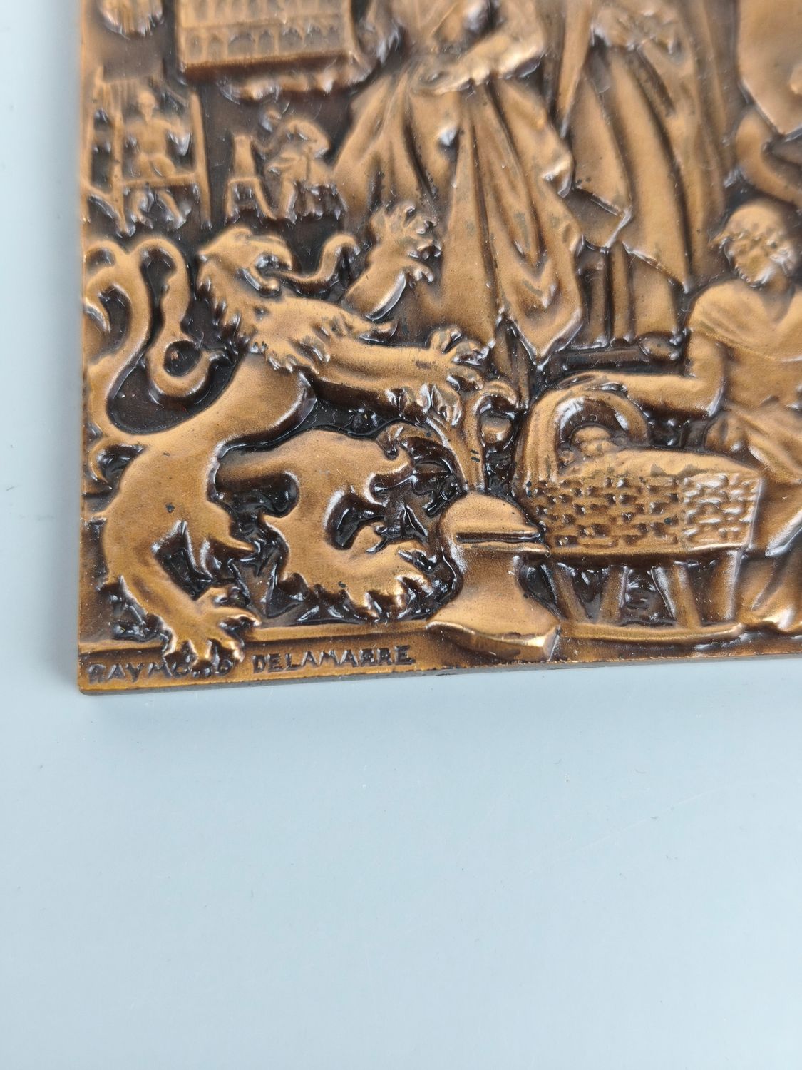 Bronze plaque king baudouin