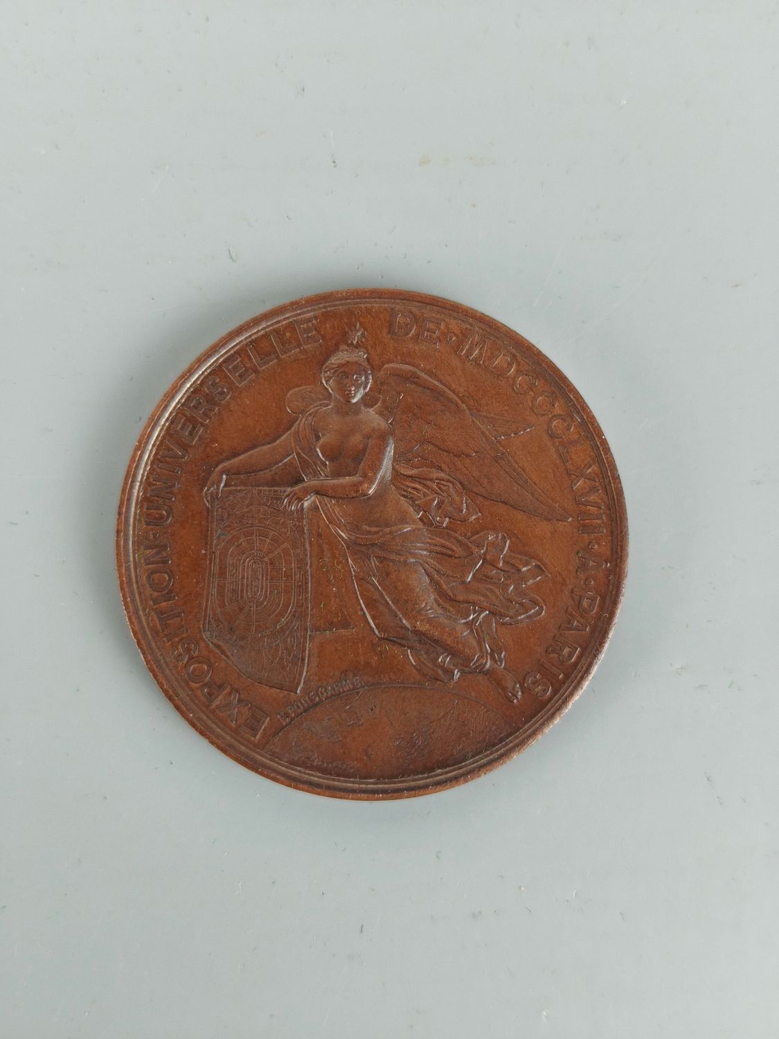 Bronze commemorative medal Expo 1867 Paris