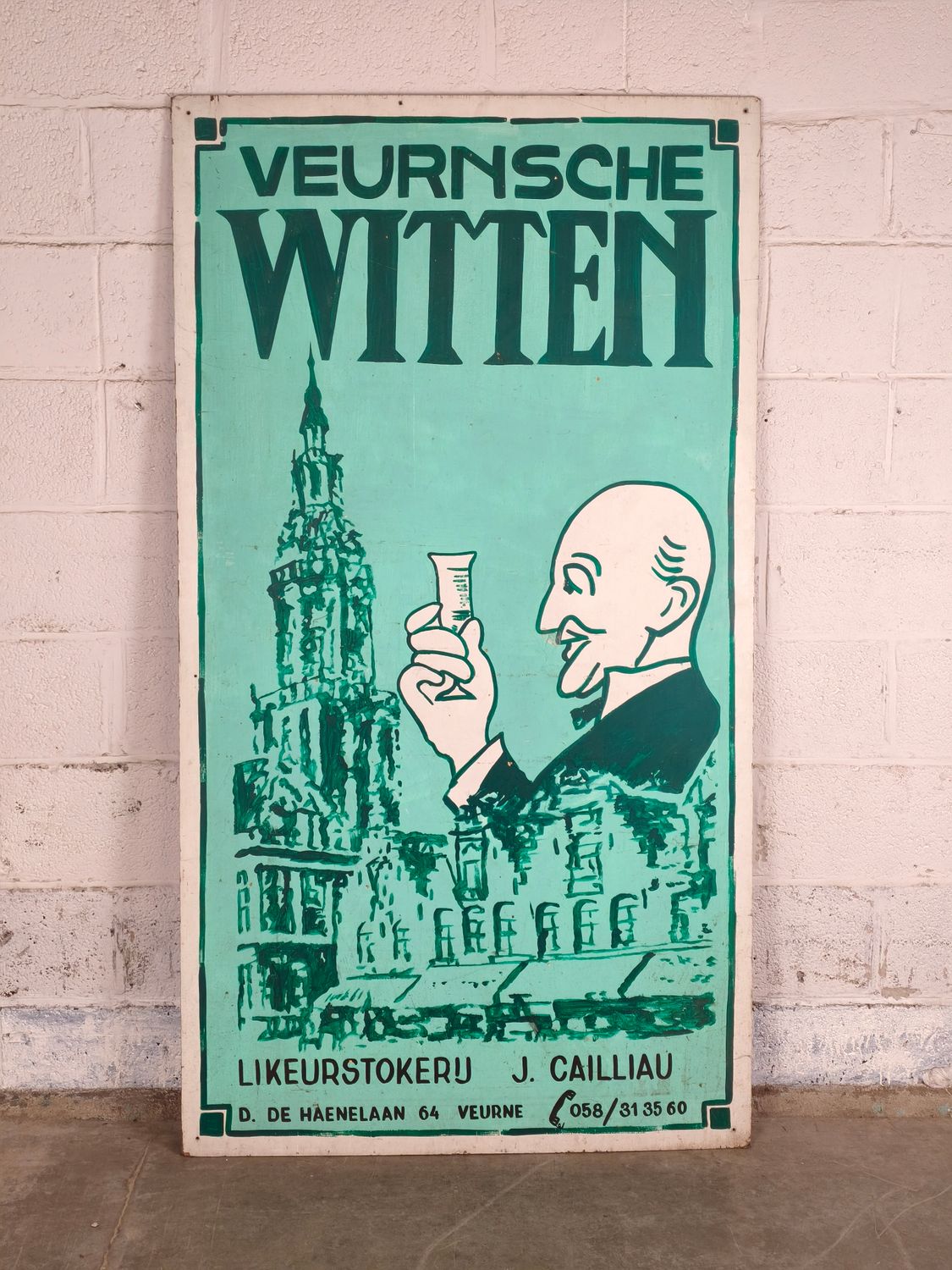 Wooden sign for Veurnsche witten