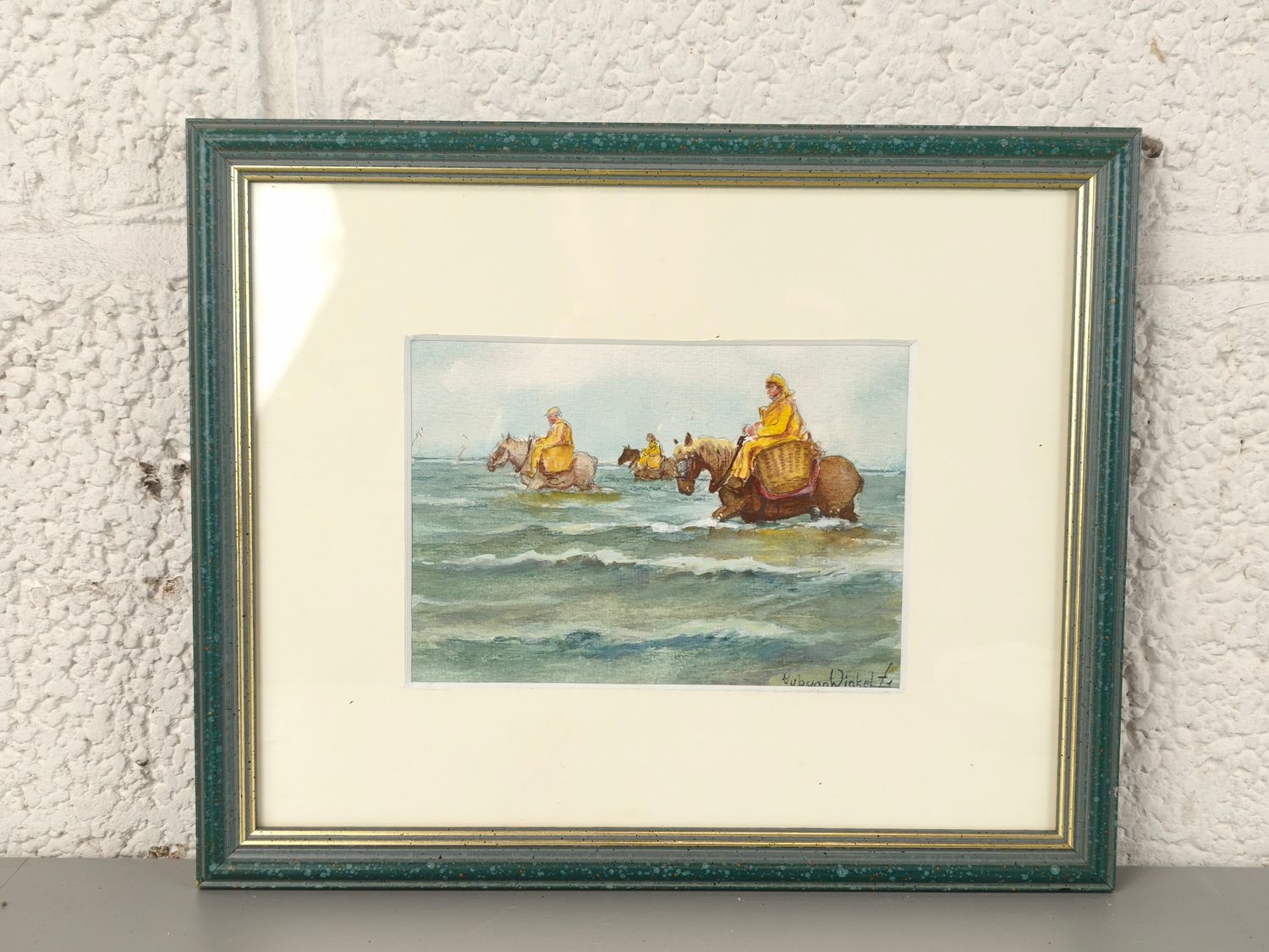 Hub Van Winkel - watercolor - horse dishermen