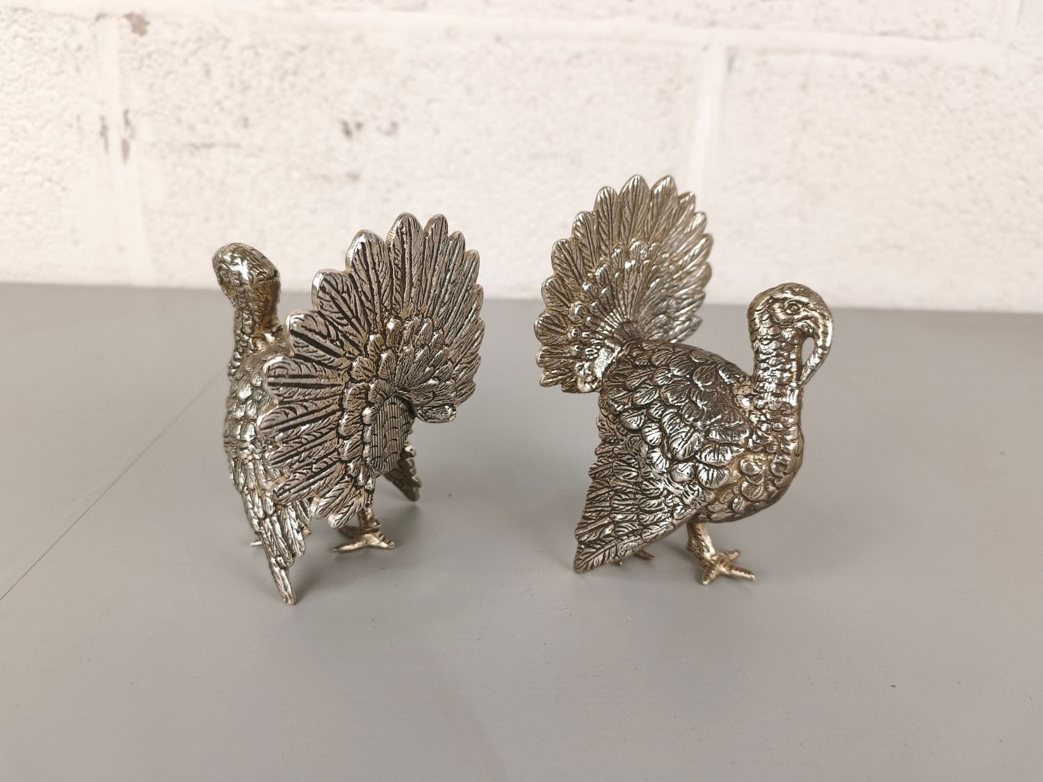 Pair of turkey statues