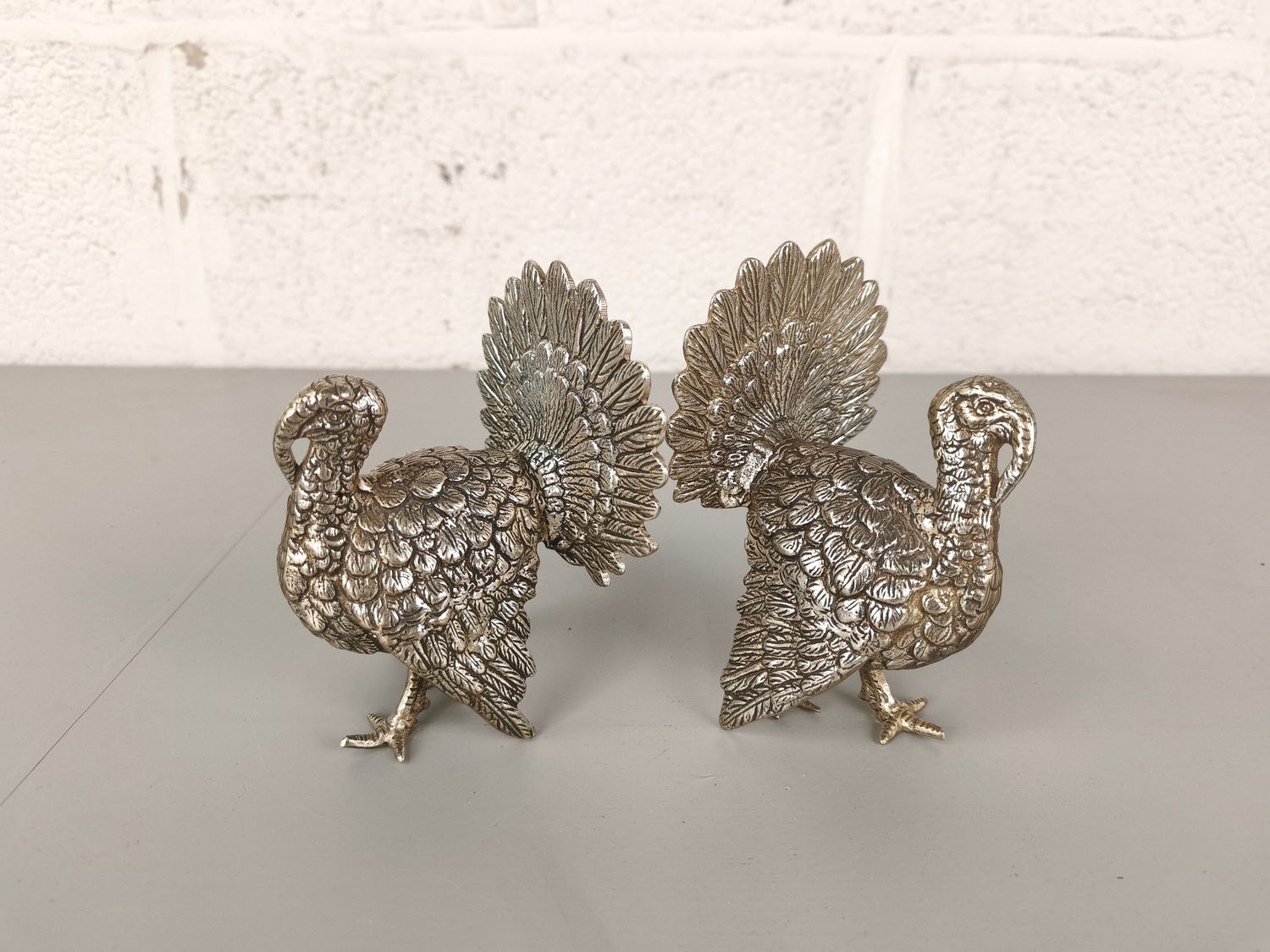 Pair of turkey statues