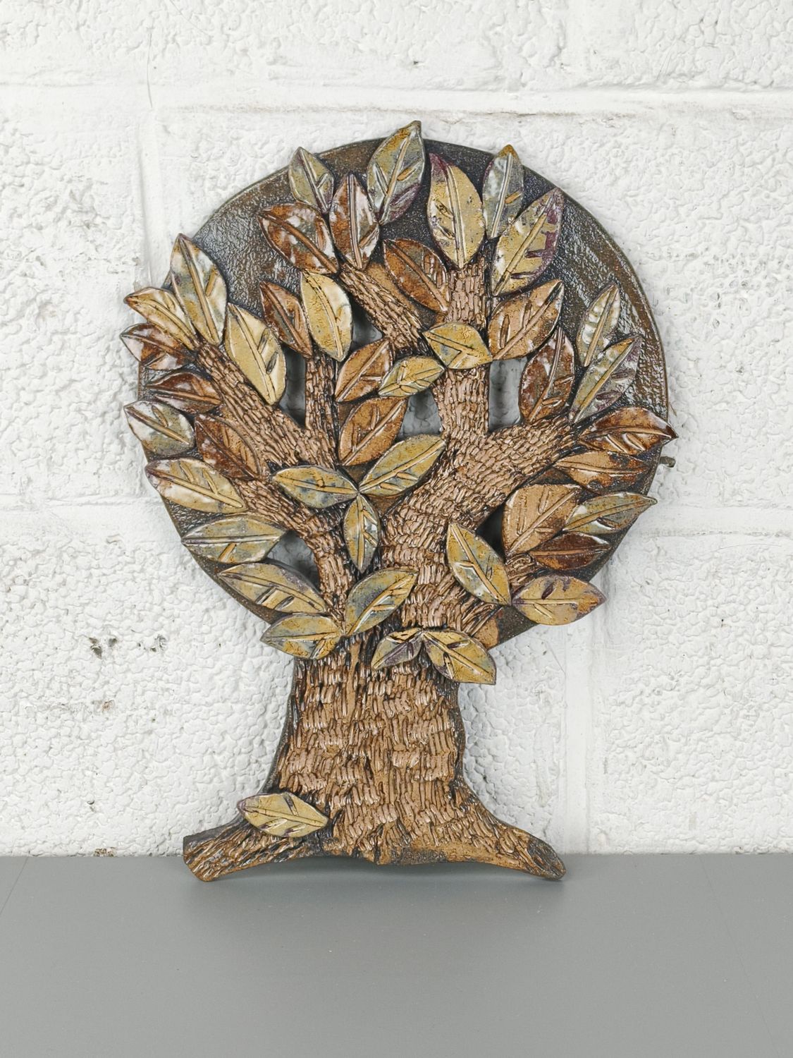 Ceramic wall decoration tree by Vandaele