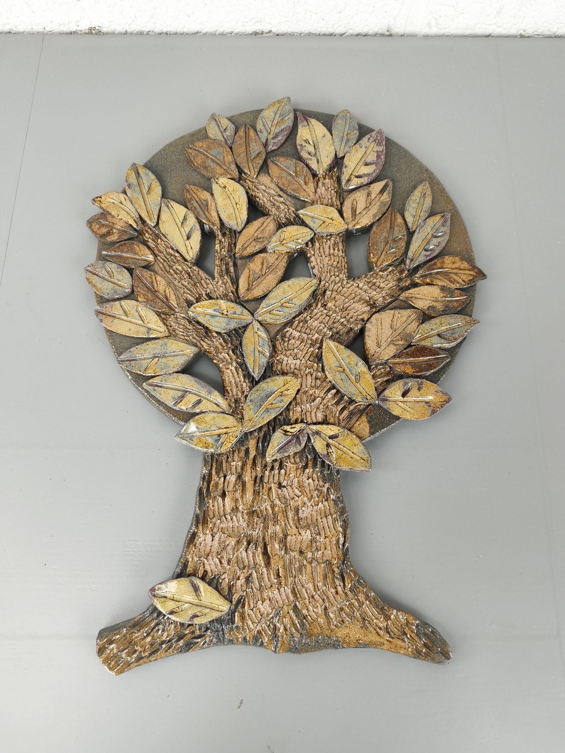 Ceramic wall decoration tree by Vandaele