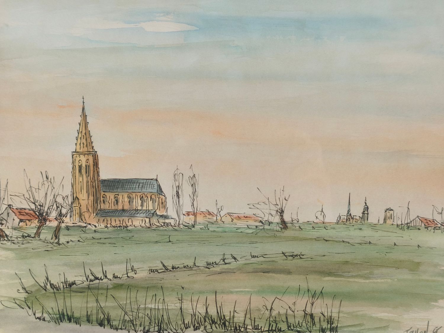 Georges Tahon - Watercolor - Bulskamp