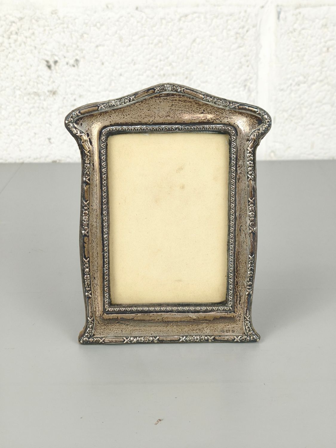 Antique sterling silver photo frame