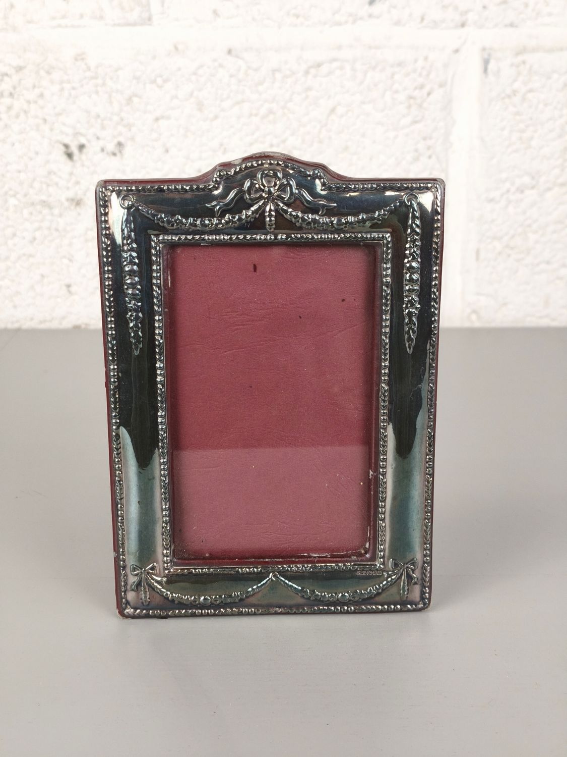 Antique sterling silver photo frame
