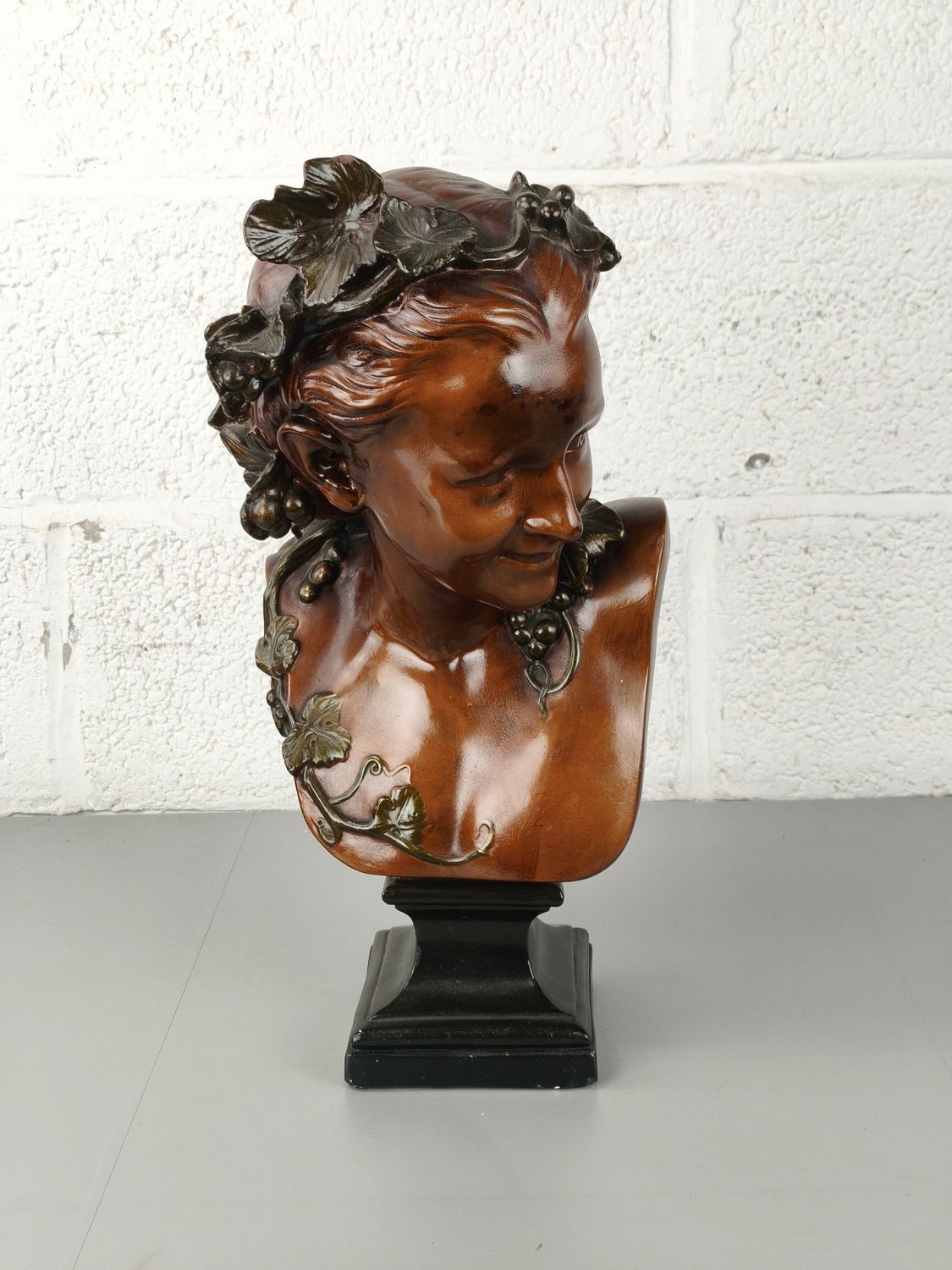 Plaster bust after Jean-Baptise Carpeaux