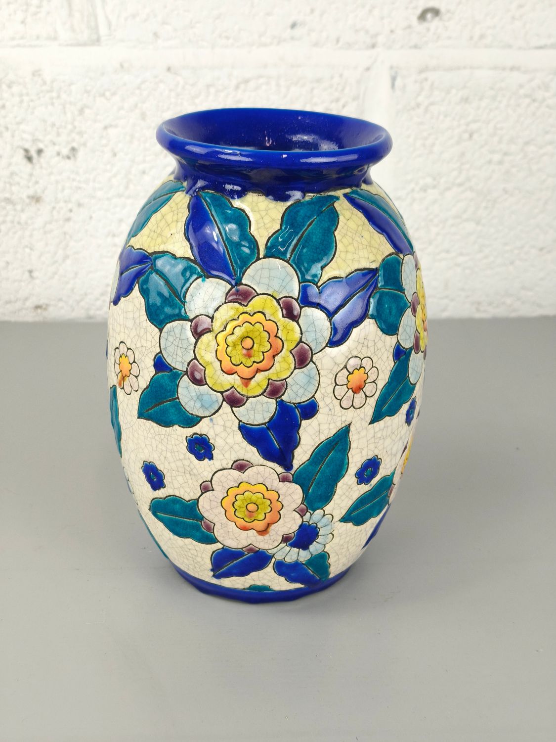 Art deco vase by Charles Catteau for Boch Keramis
