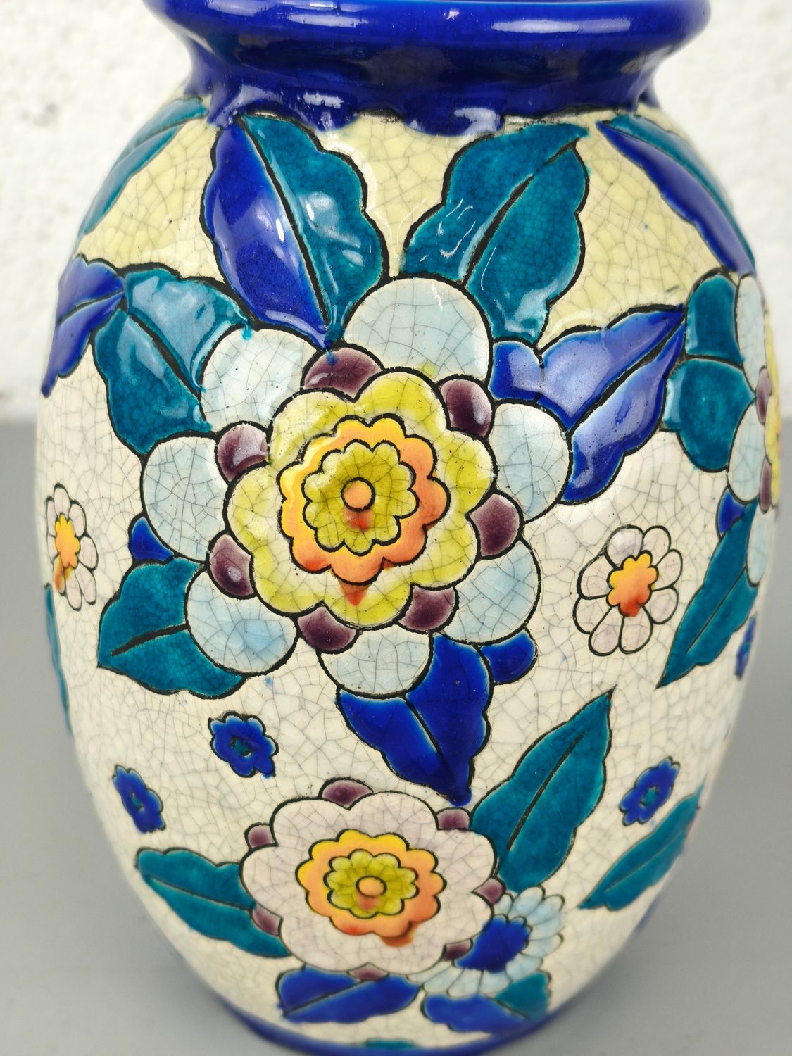 Art deco vase by Charles Catteau for Boch Keramis