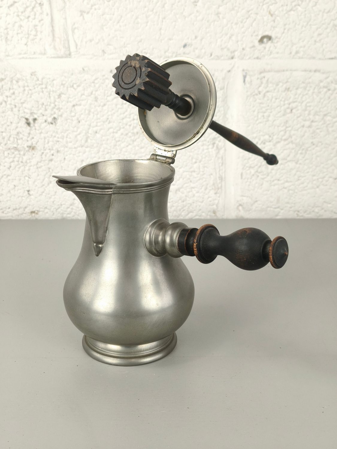 Tin chocolate pot