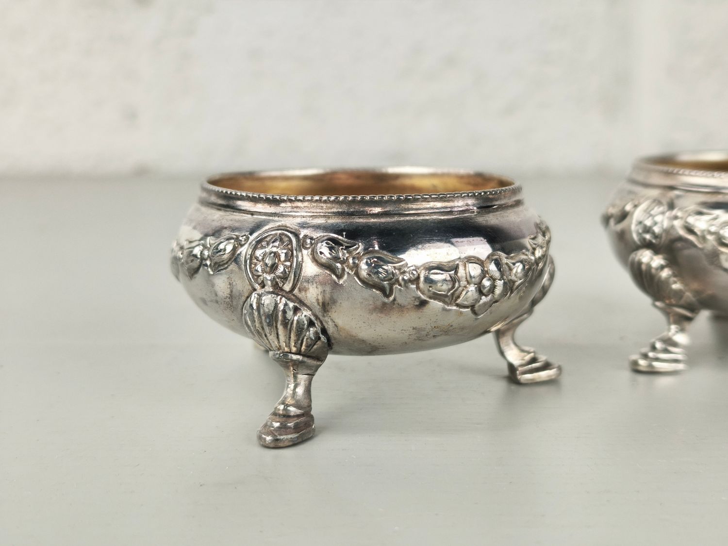 Silver-plated butter dishes