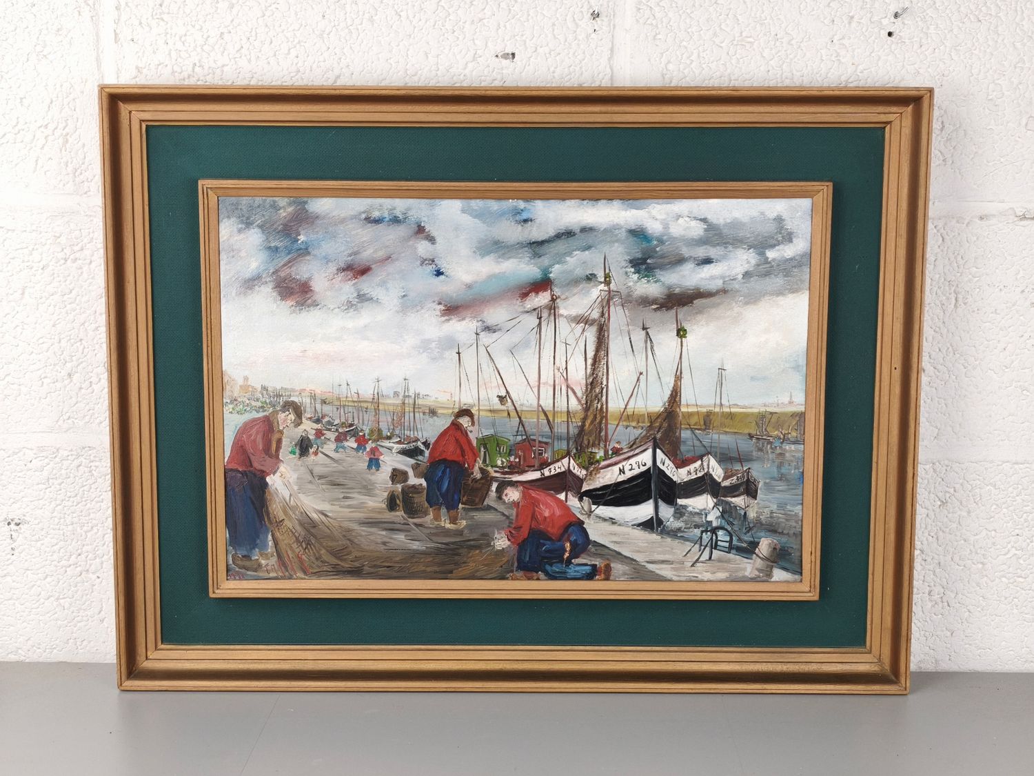 Georges Tahon - painting - Nieuwpoort harbour
