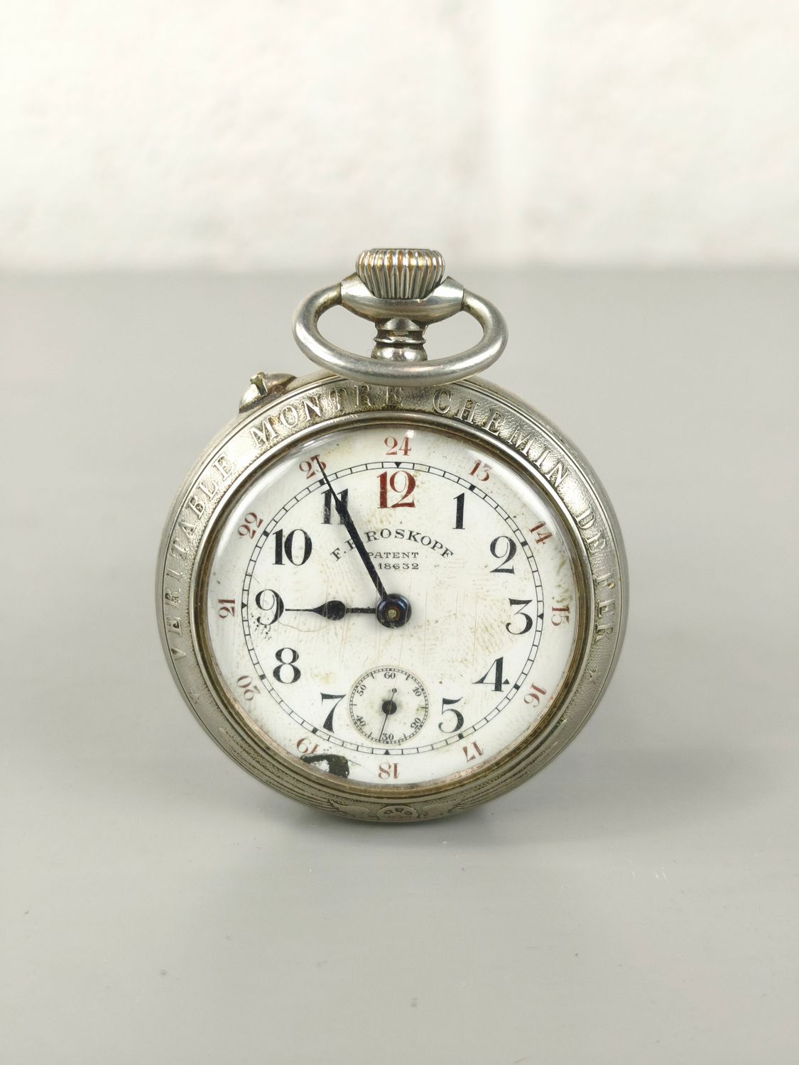 Roskopf railway pocket watch