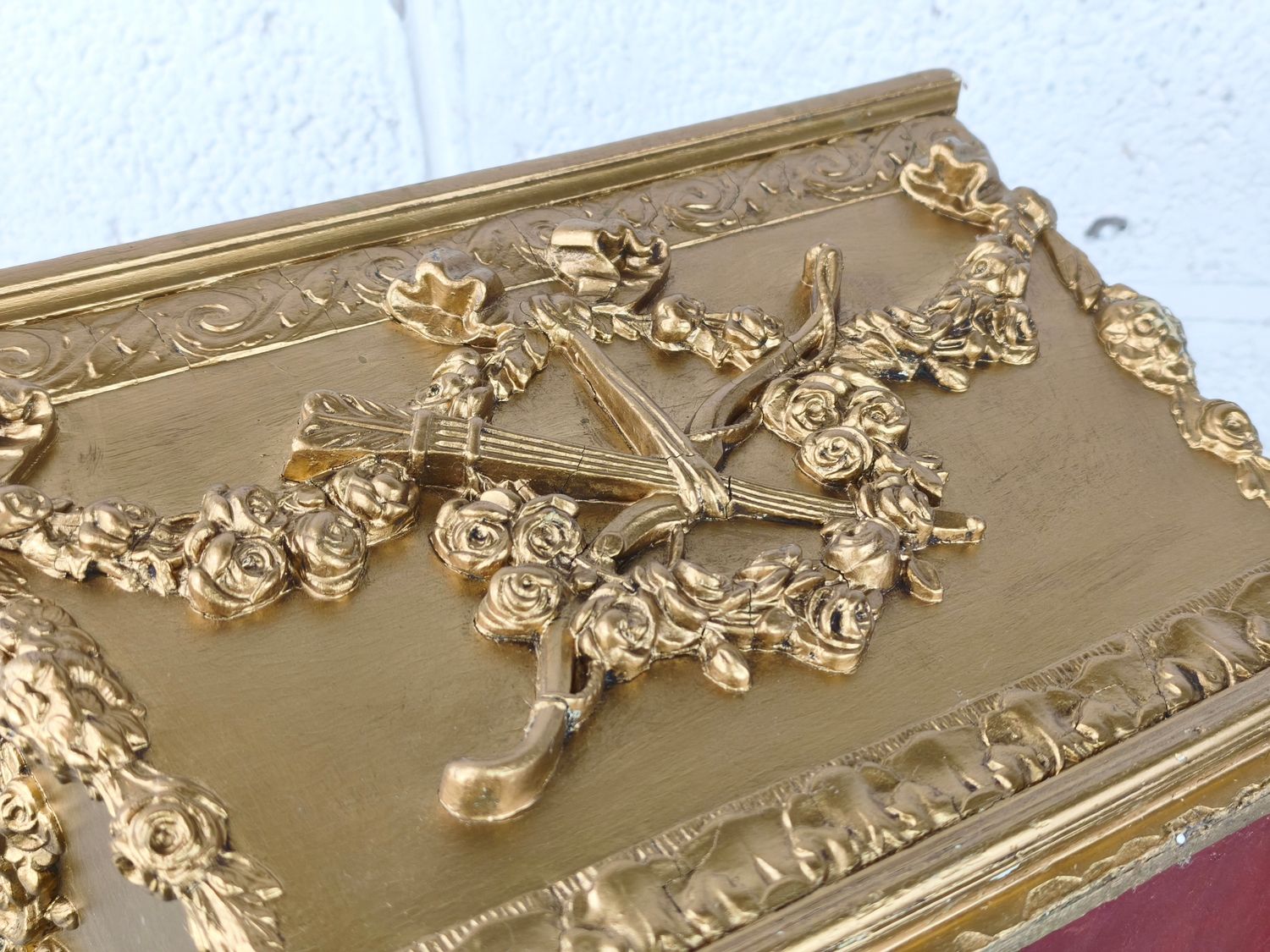 Antique gilt wooden empire jardinière