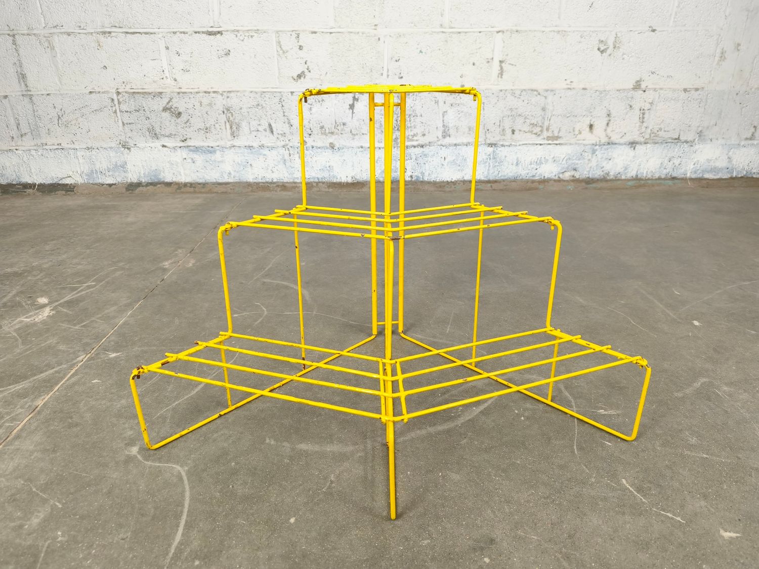 Vintage metal plant rack