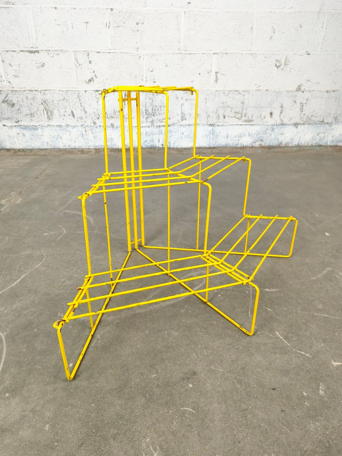 Vintage metal plant rack