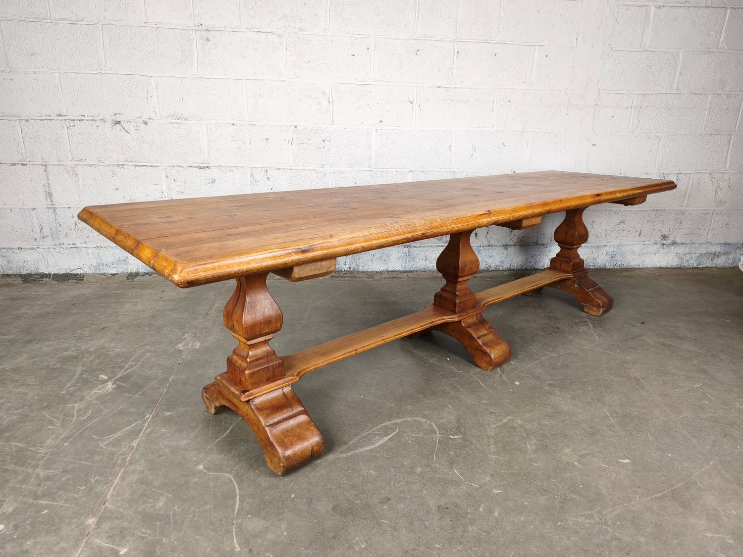 Solid oak monastery table